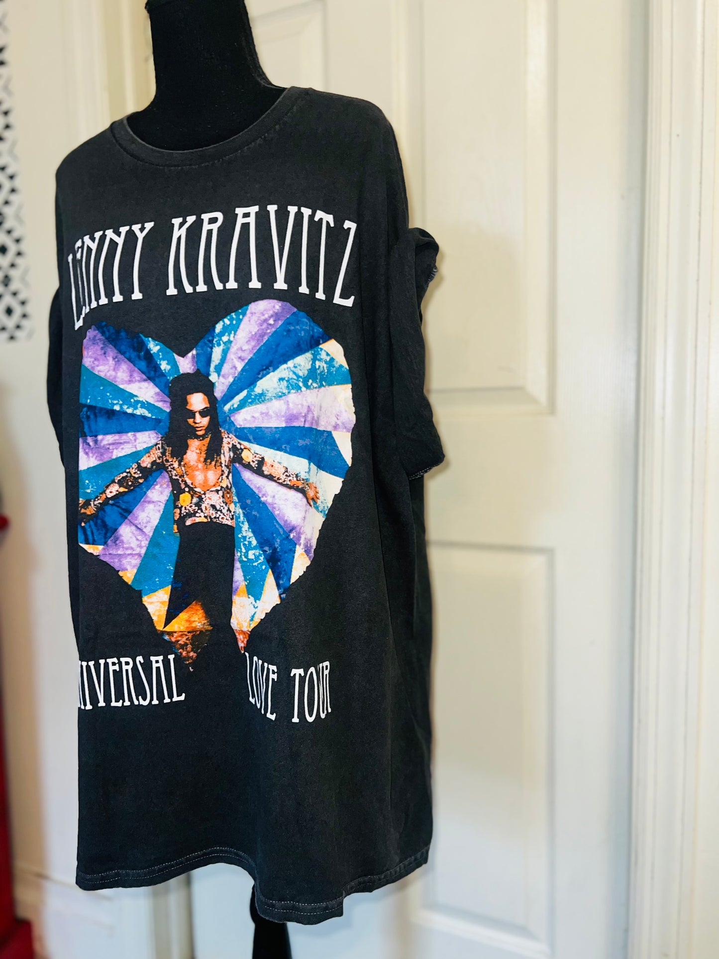 Lenny Kravitz Oversized Distressed Tee