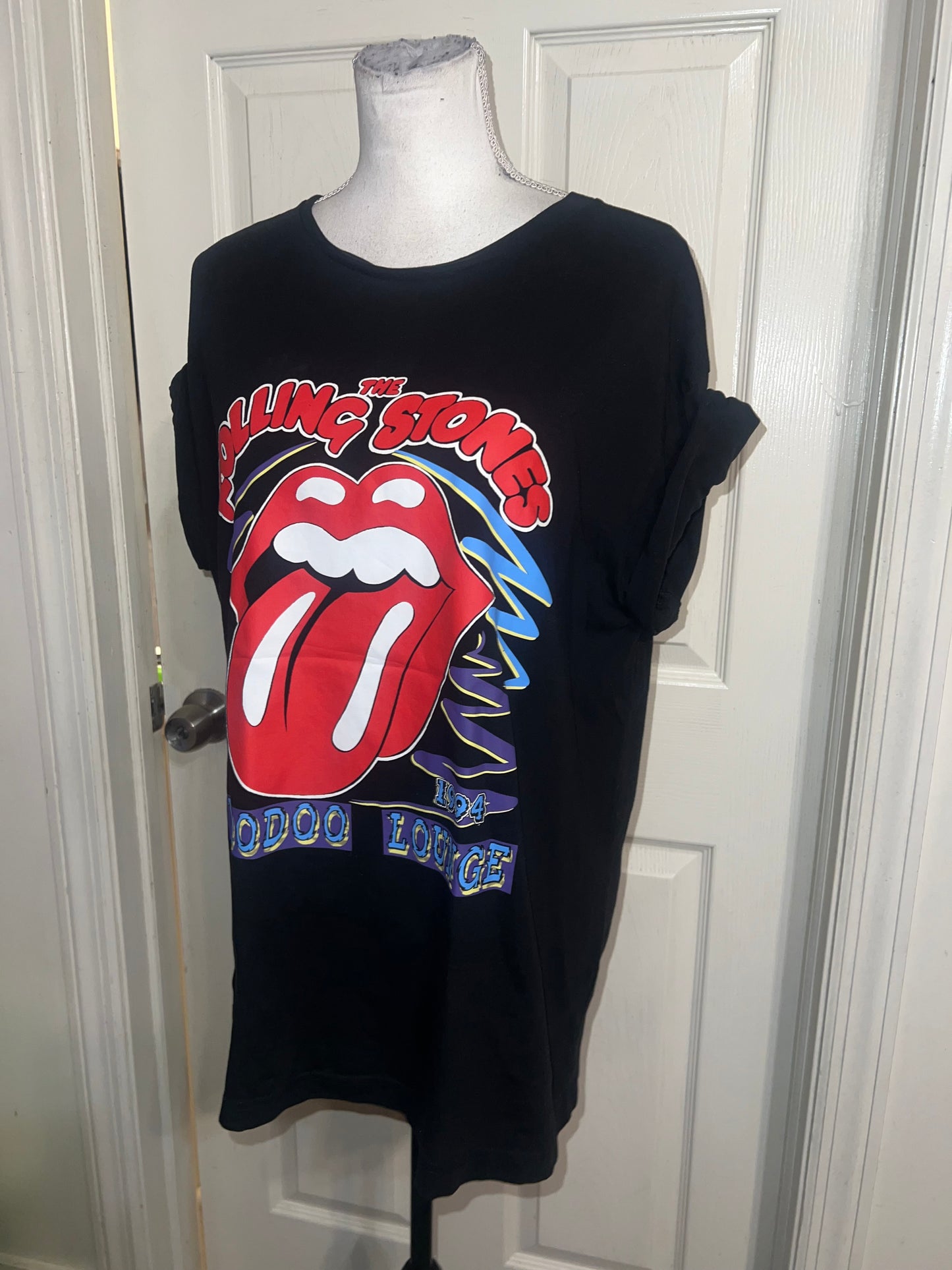 The Rolling Stones Double Sided Oversized Distressed Tee