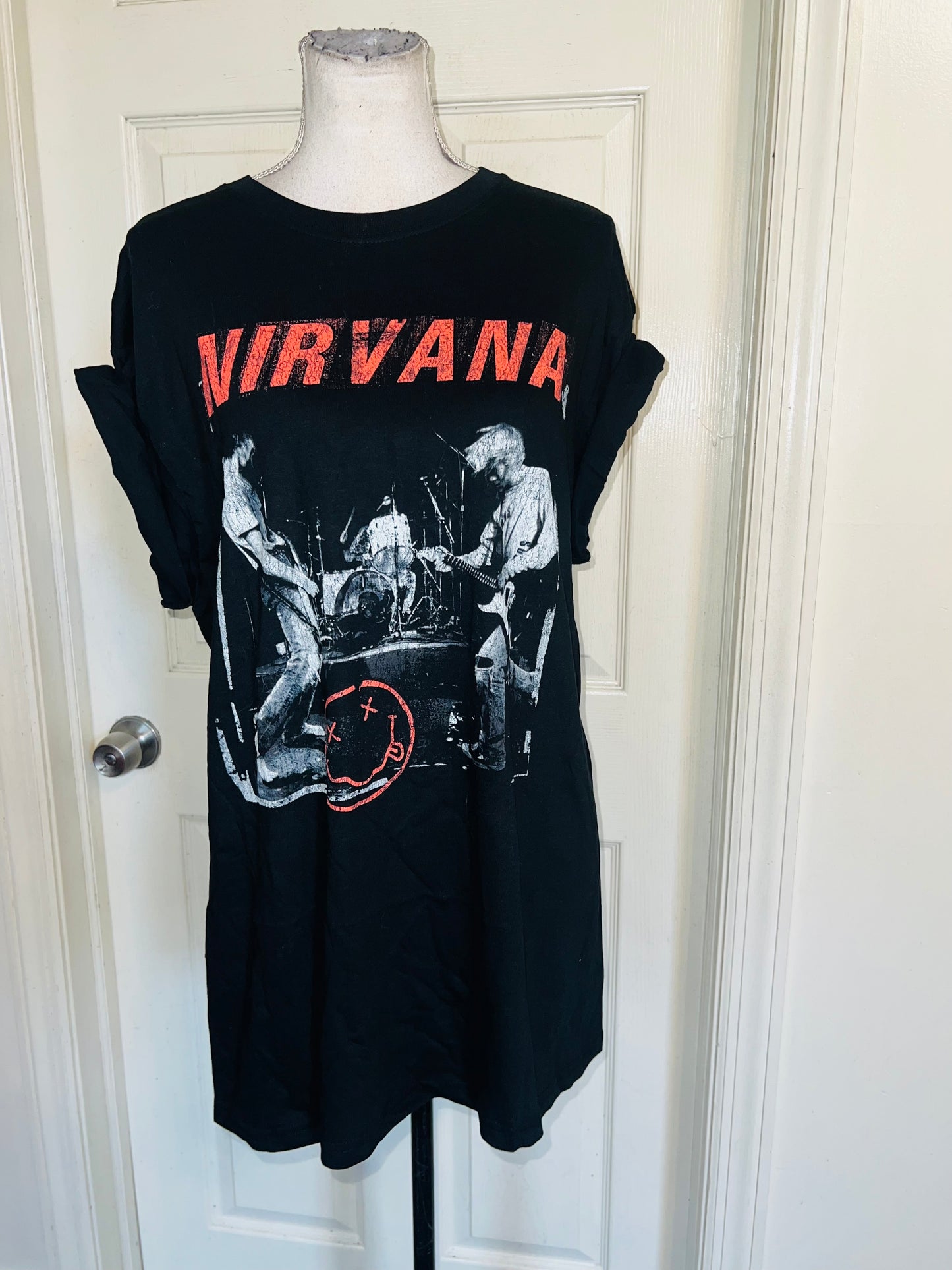 Nirvana Oversized Distressed Tee
