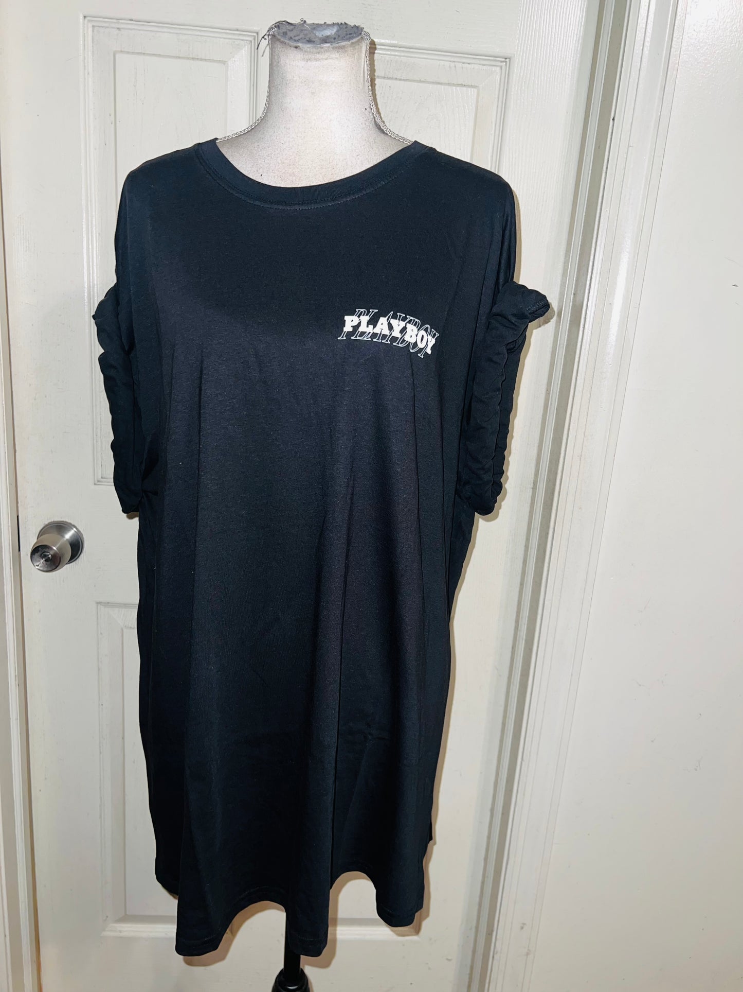 Playboy Double Sides Oversized Distressed Tee
