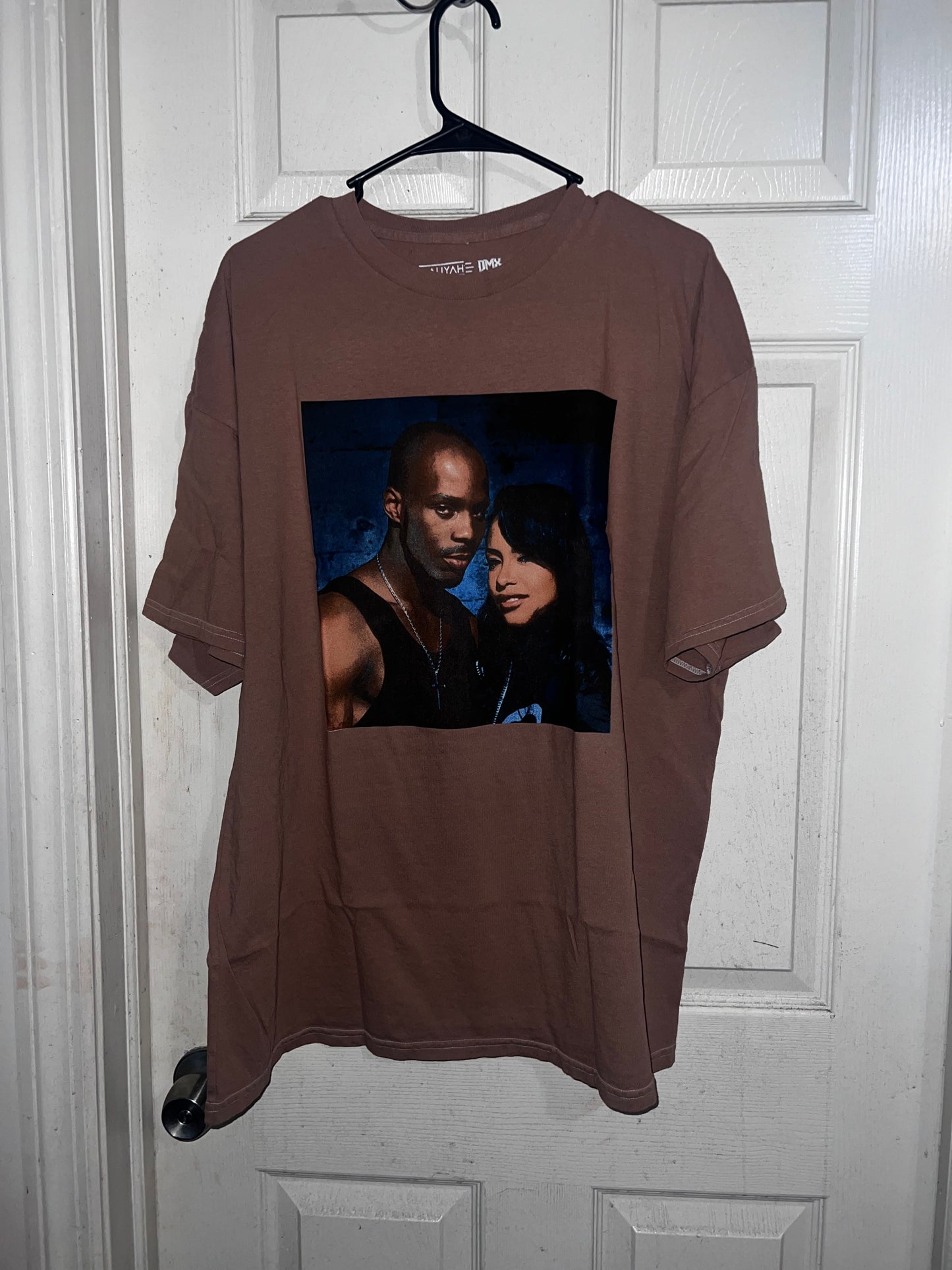 Aaliyah and DMX Oversized Distressed Tee