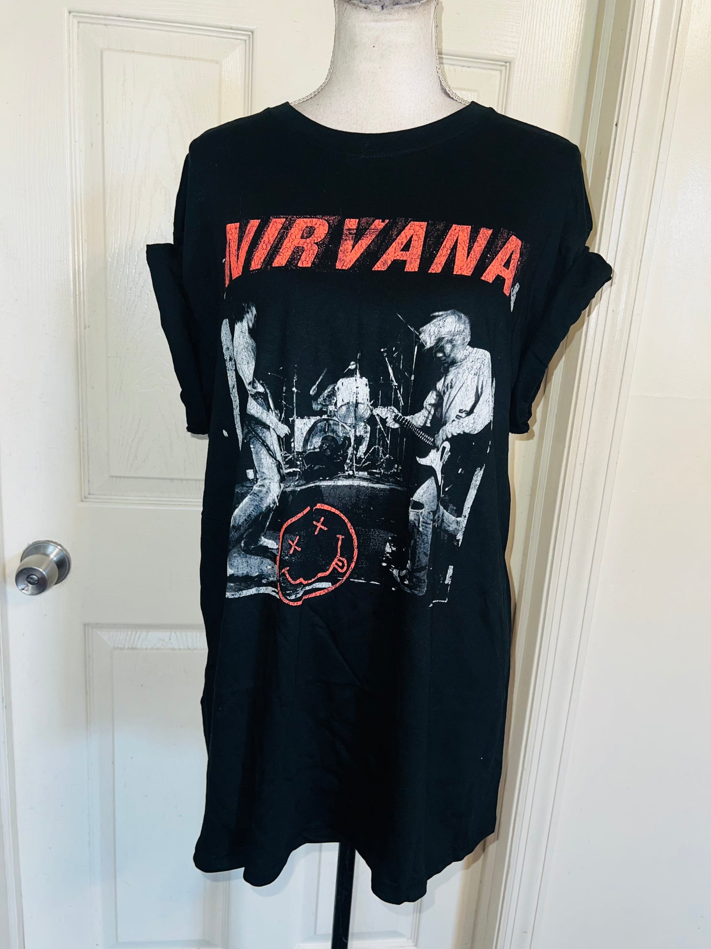 Nirvana Oversized Distressed Tee