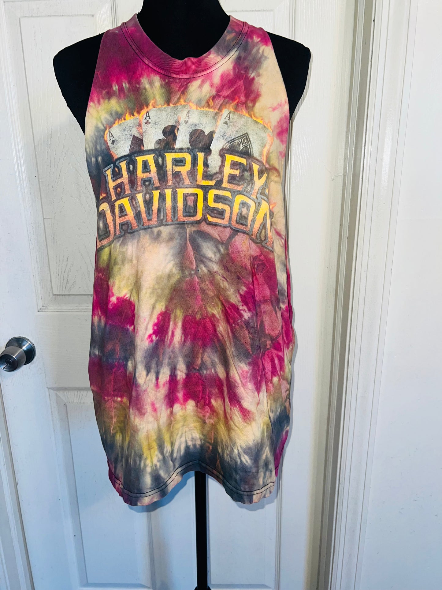 Harley Davidson Double Sided Oversized Distressed Tank