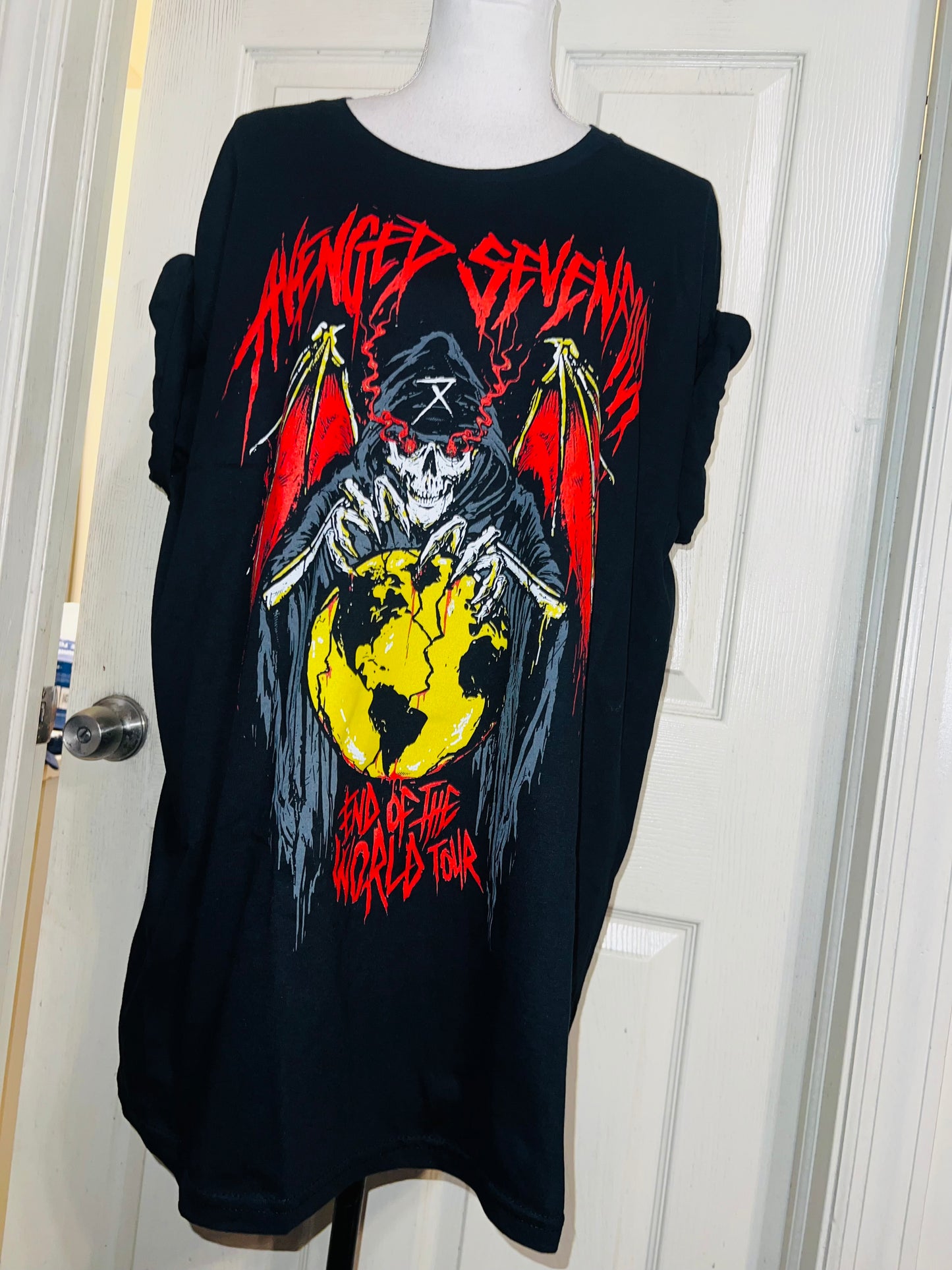 Avenged Sevenfold Oversized Distressed Tee