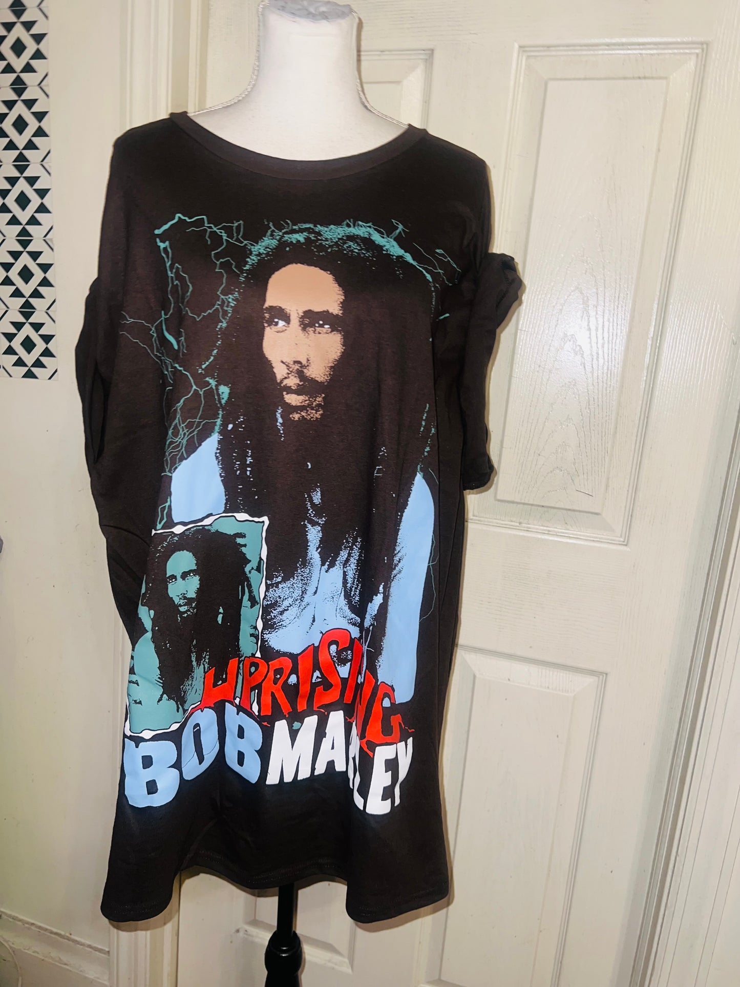 Bob Marley Oversized Distressed Tee