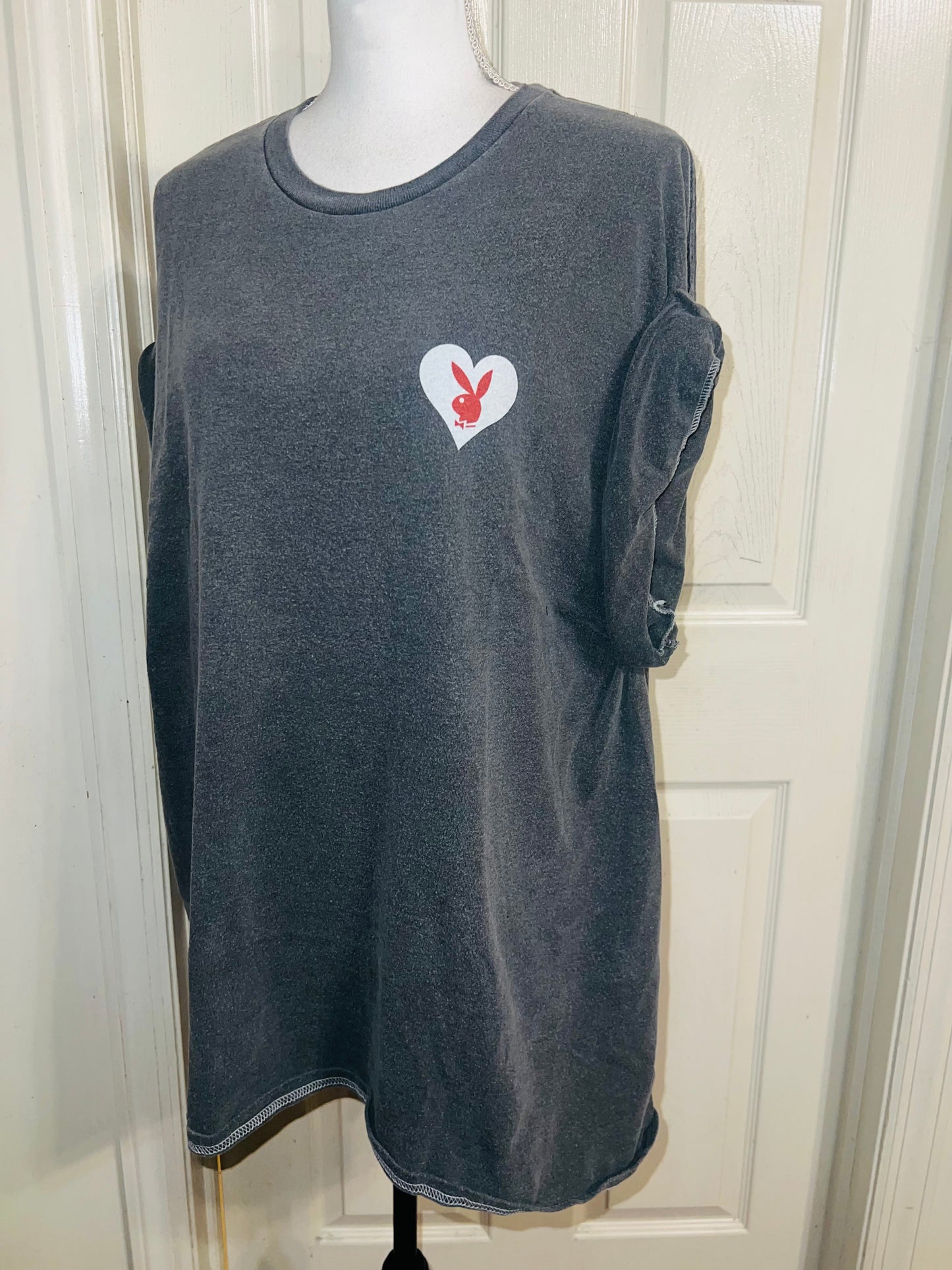 Playboy Double Sided Oversized Distressed Tee