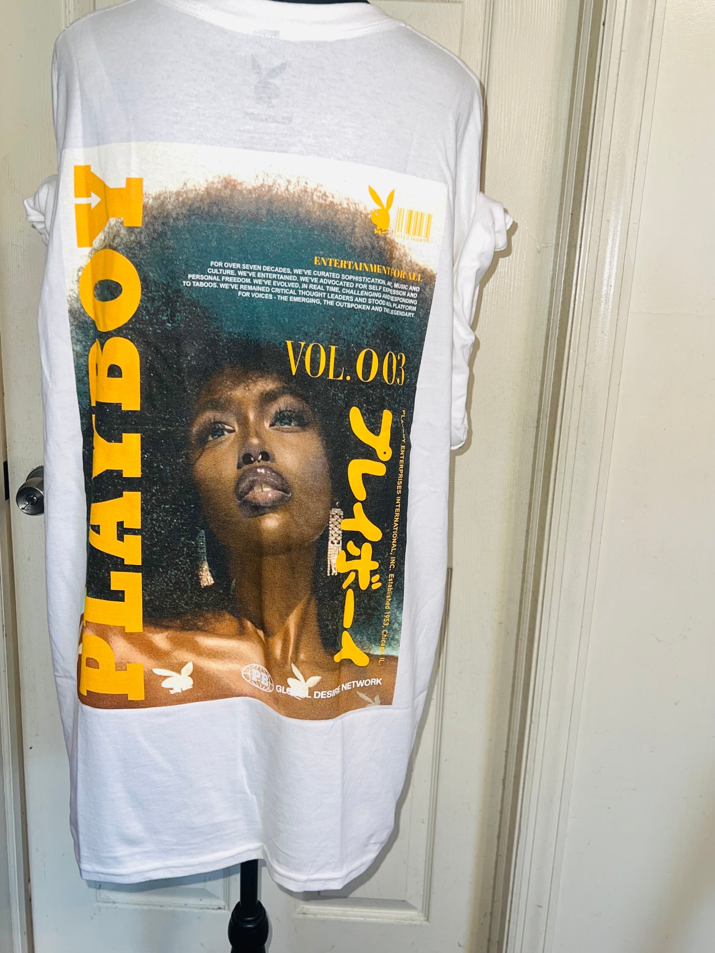 Playboy Double Sided Oversized Distressed Tee