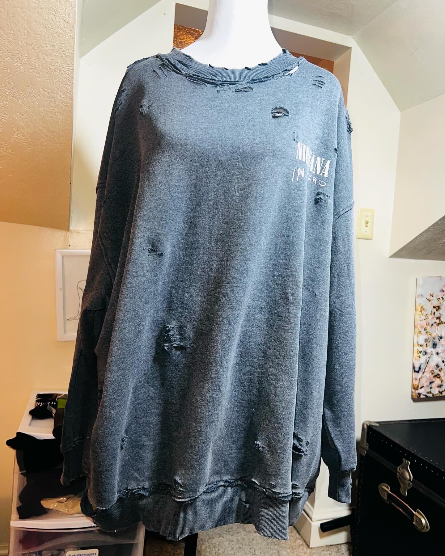 Nirvana Oversized Double Sided Sweatshirt