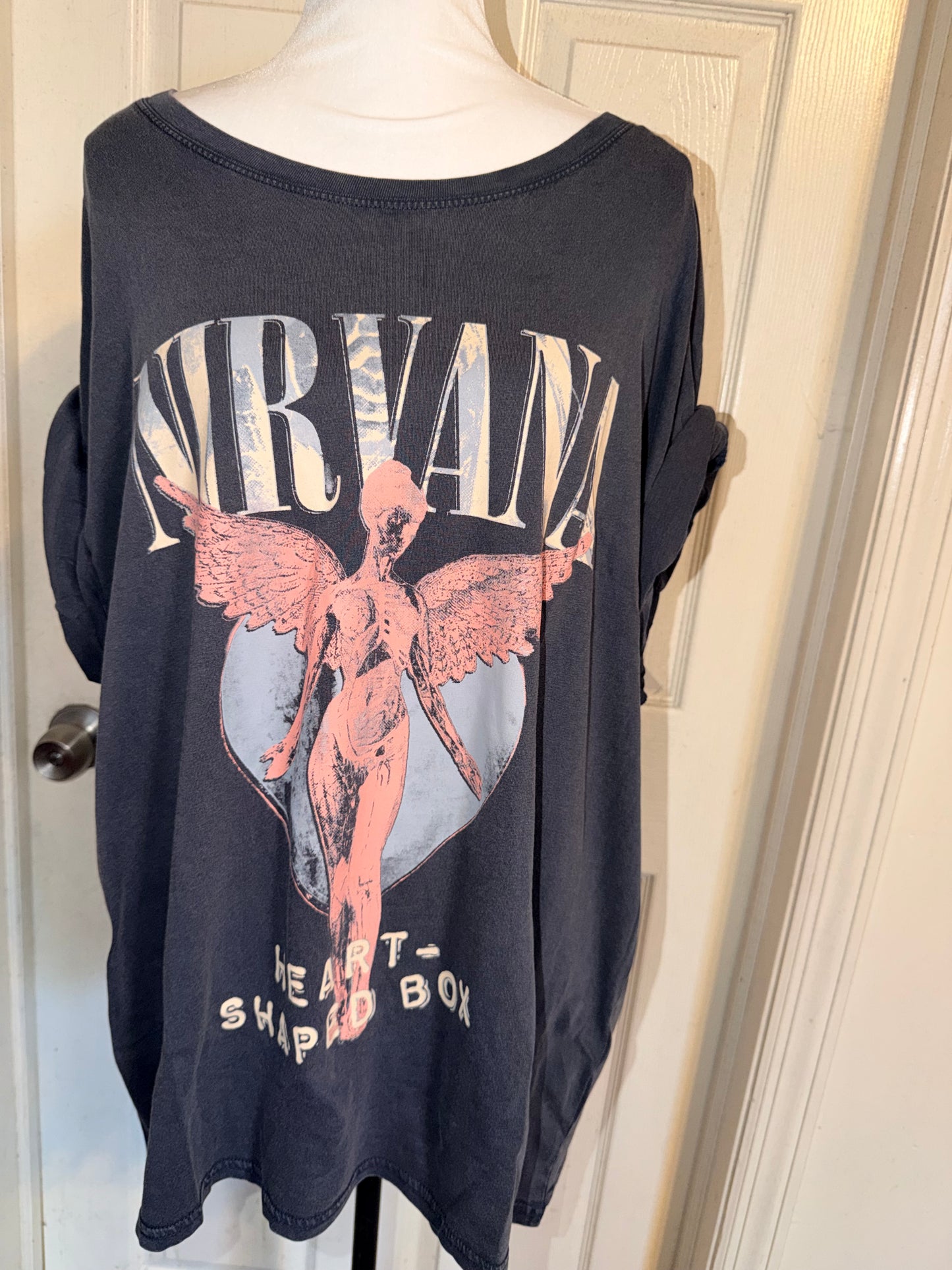 Nirvana Oversized Distressed Tee