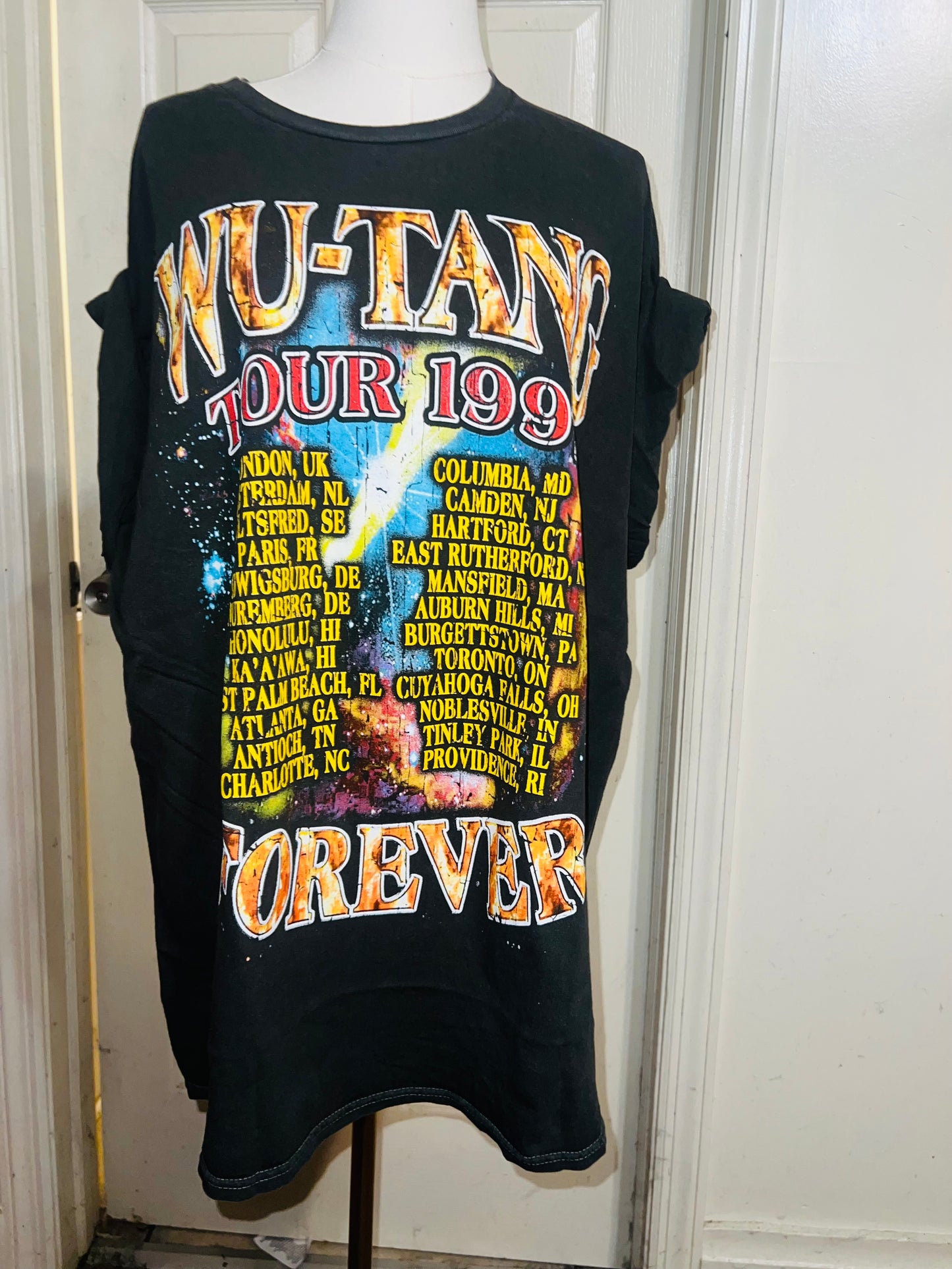 Wu-Tang Clan Tour Oversized Distressed Tee