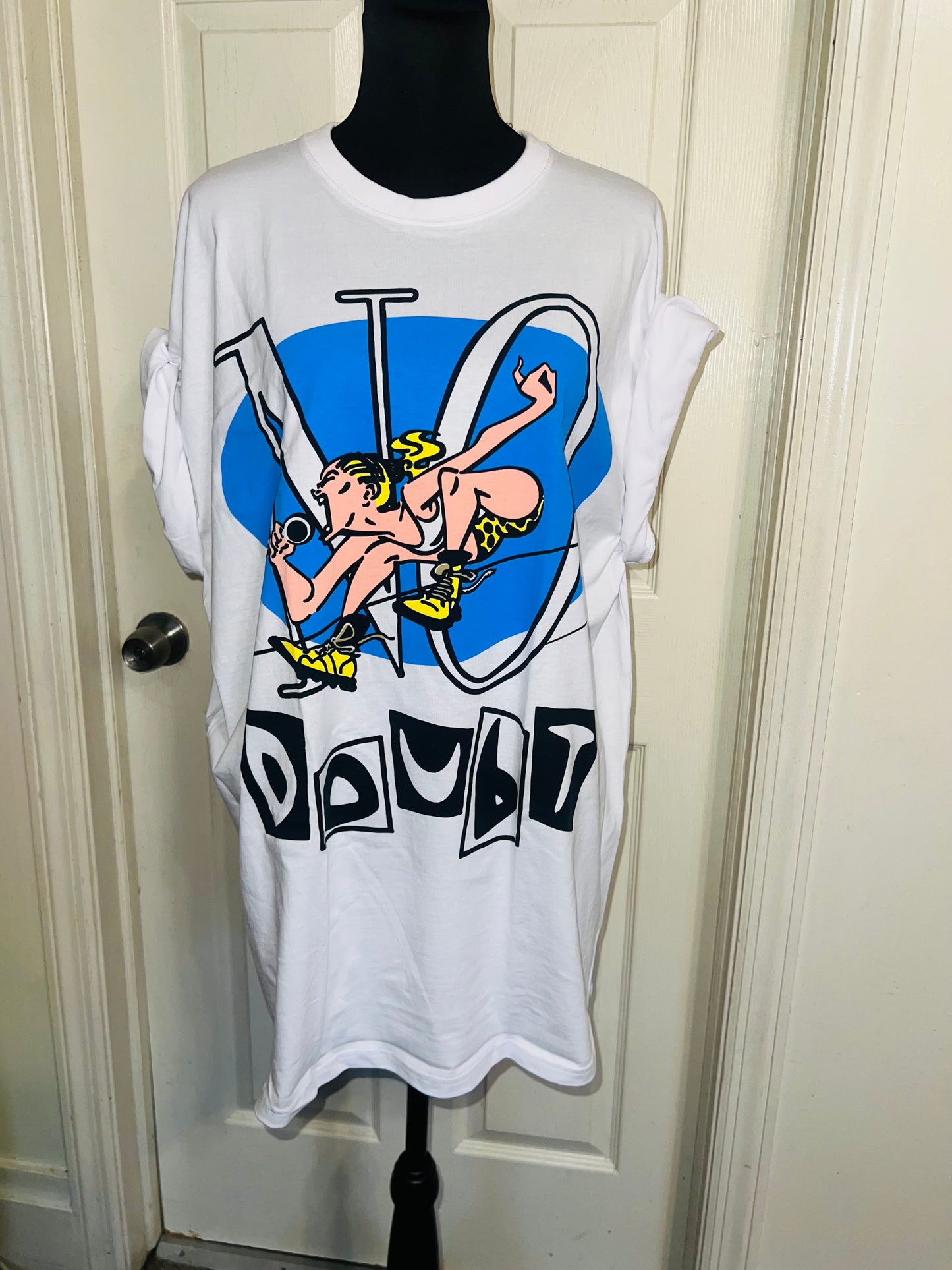 No Doubt Oversized Distressed Tee