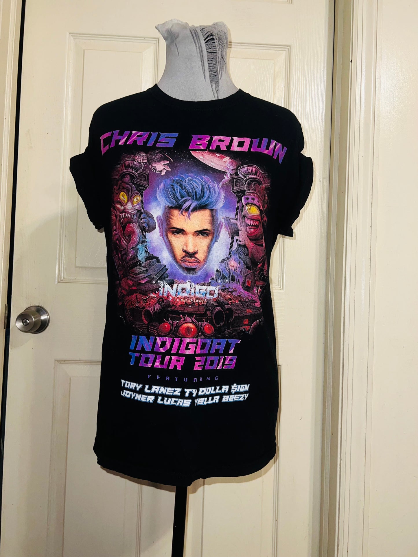 Chris Brown 2019 Double Sided Tour Distressed Tee
