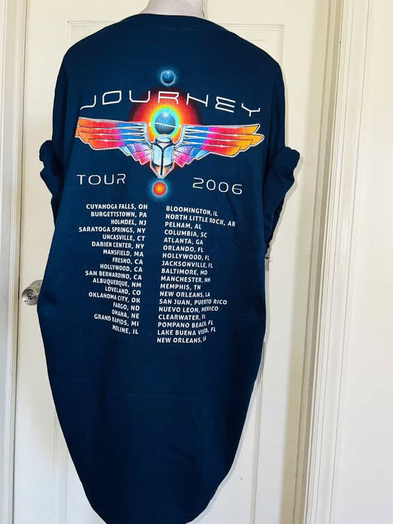 Journey Double Sided Oversized Distressed Tee