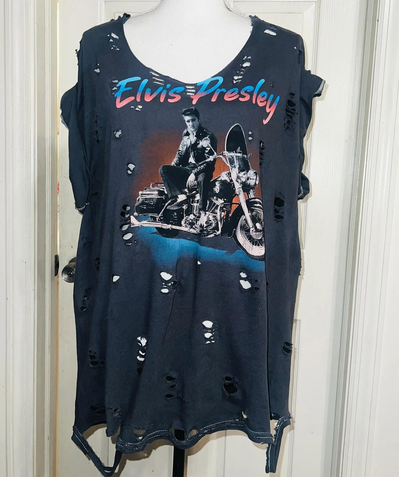 Elvis Oversized Distressed Tee