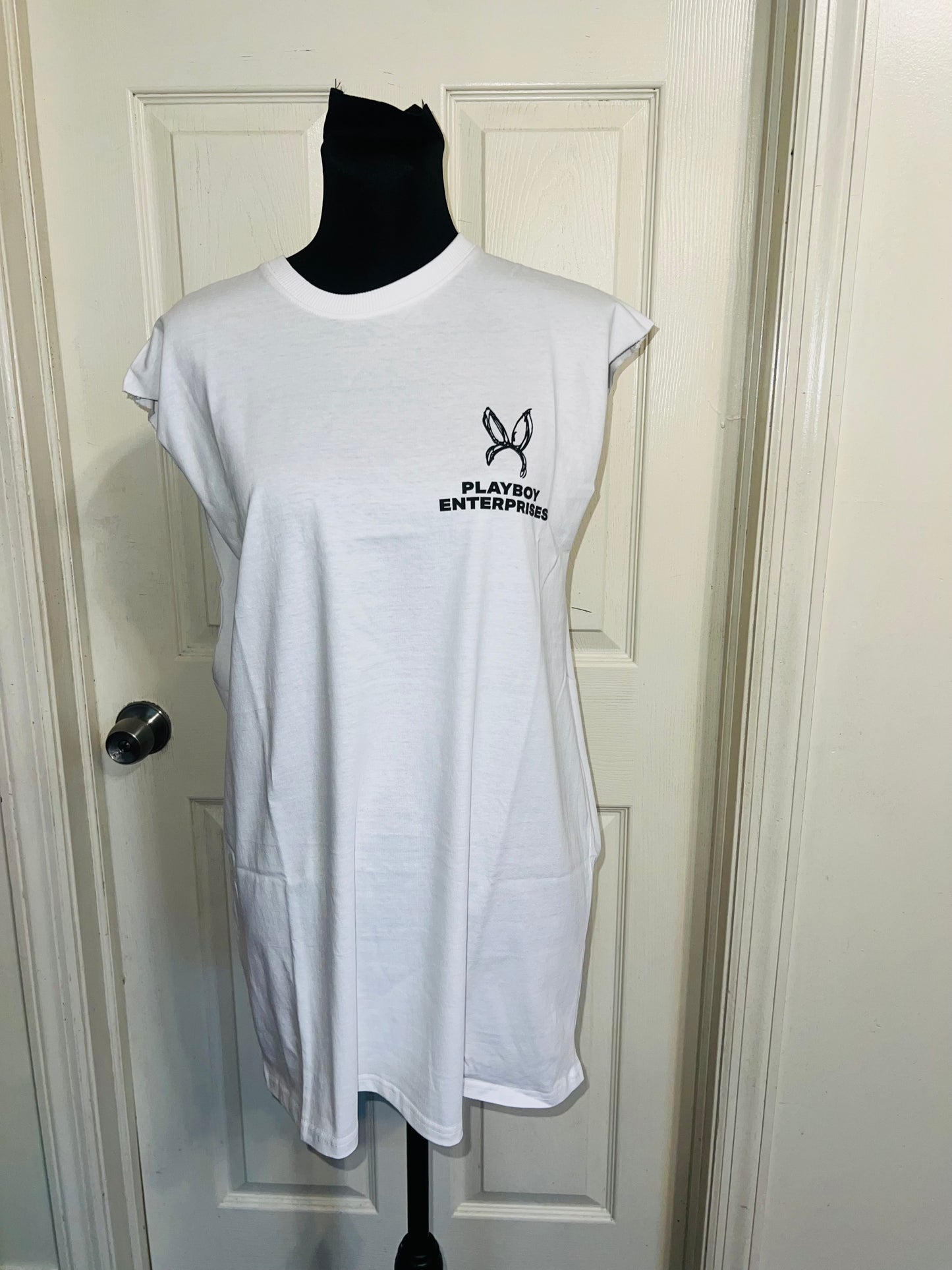Playboy Double Sided Oversized Distressed Tank