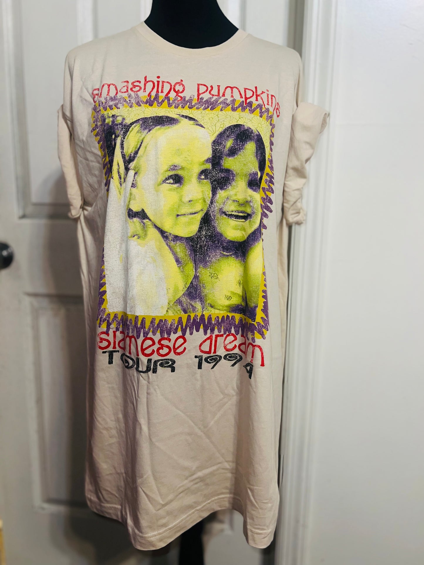 The Smashing Pumpkins Double Sided Oversized Distressed Tee