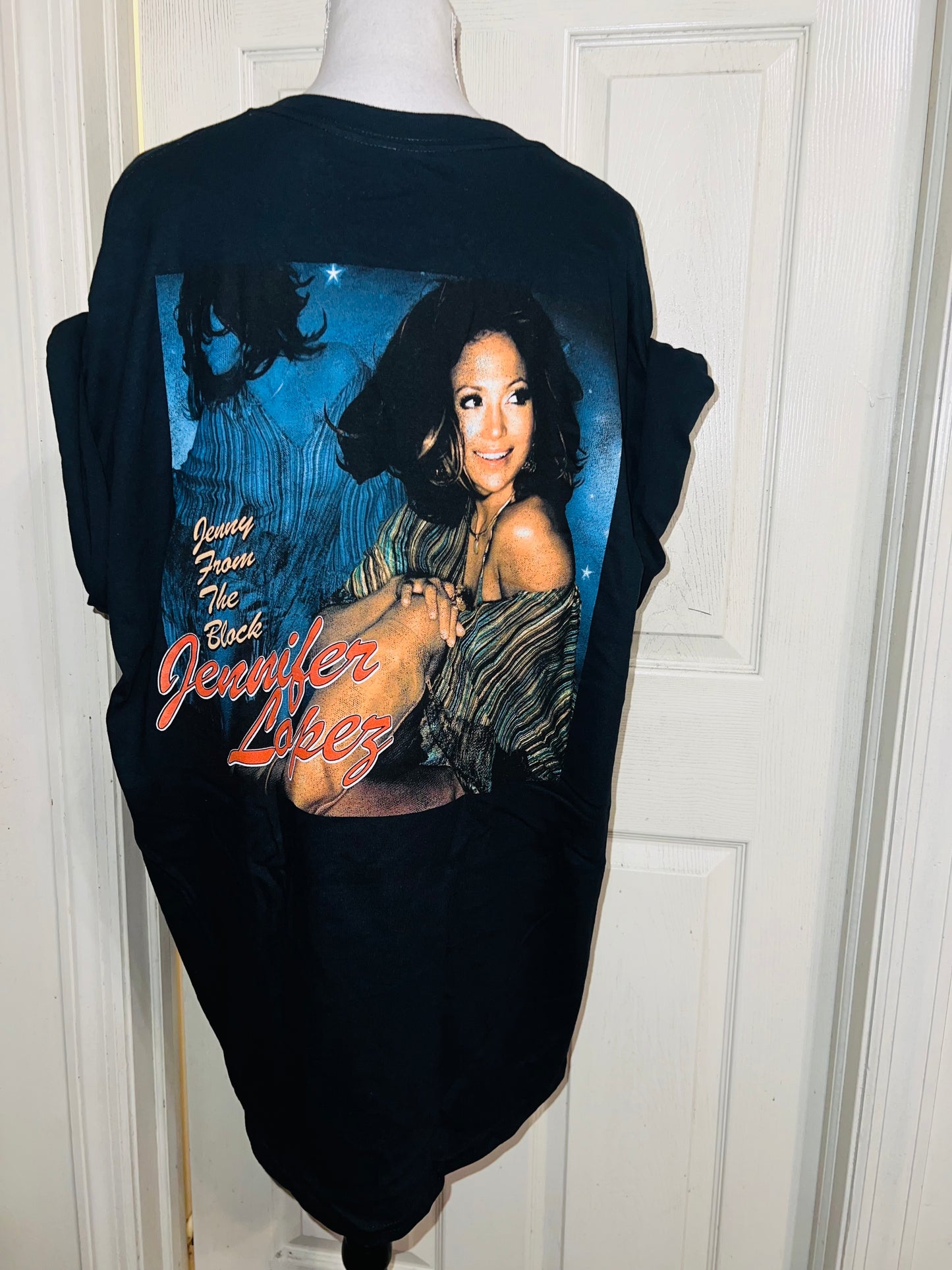 Jennifer Lopez Double Sided Vintage Style Distressed Tee