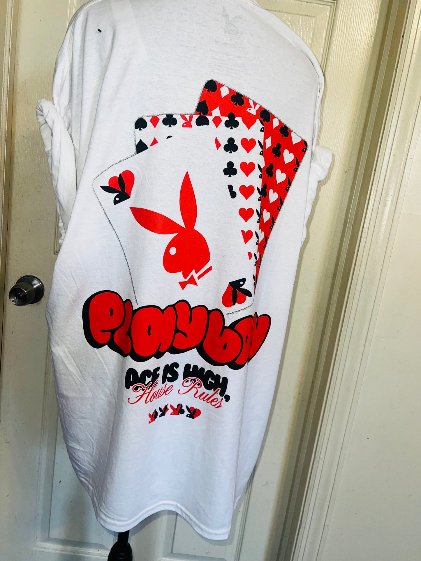 Playboy Double Sided Oversized Distressed Tee