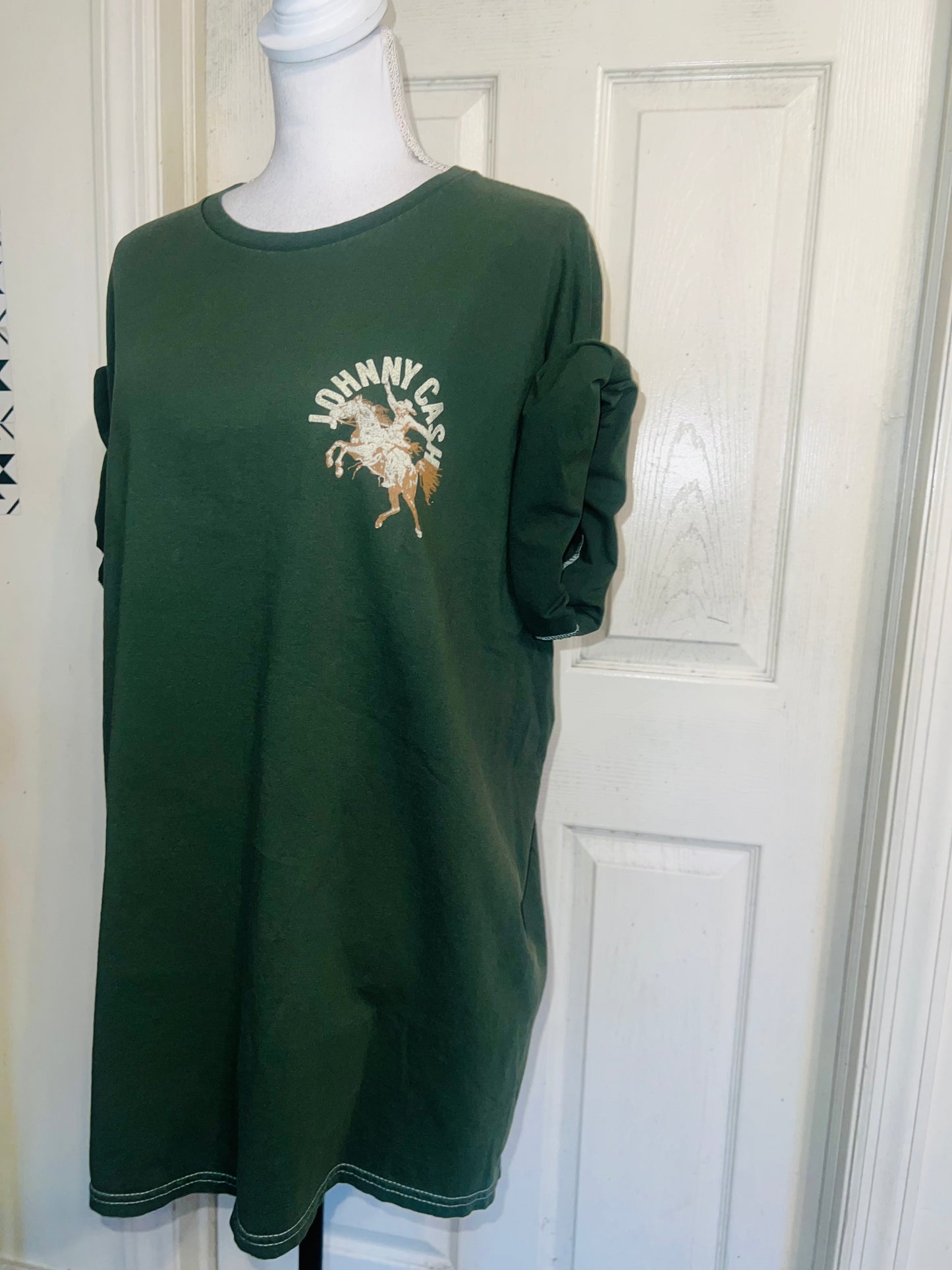 Johnny Cash Double Sided Oversized Diatressed Tee