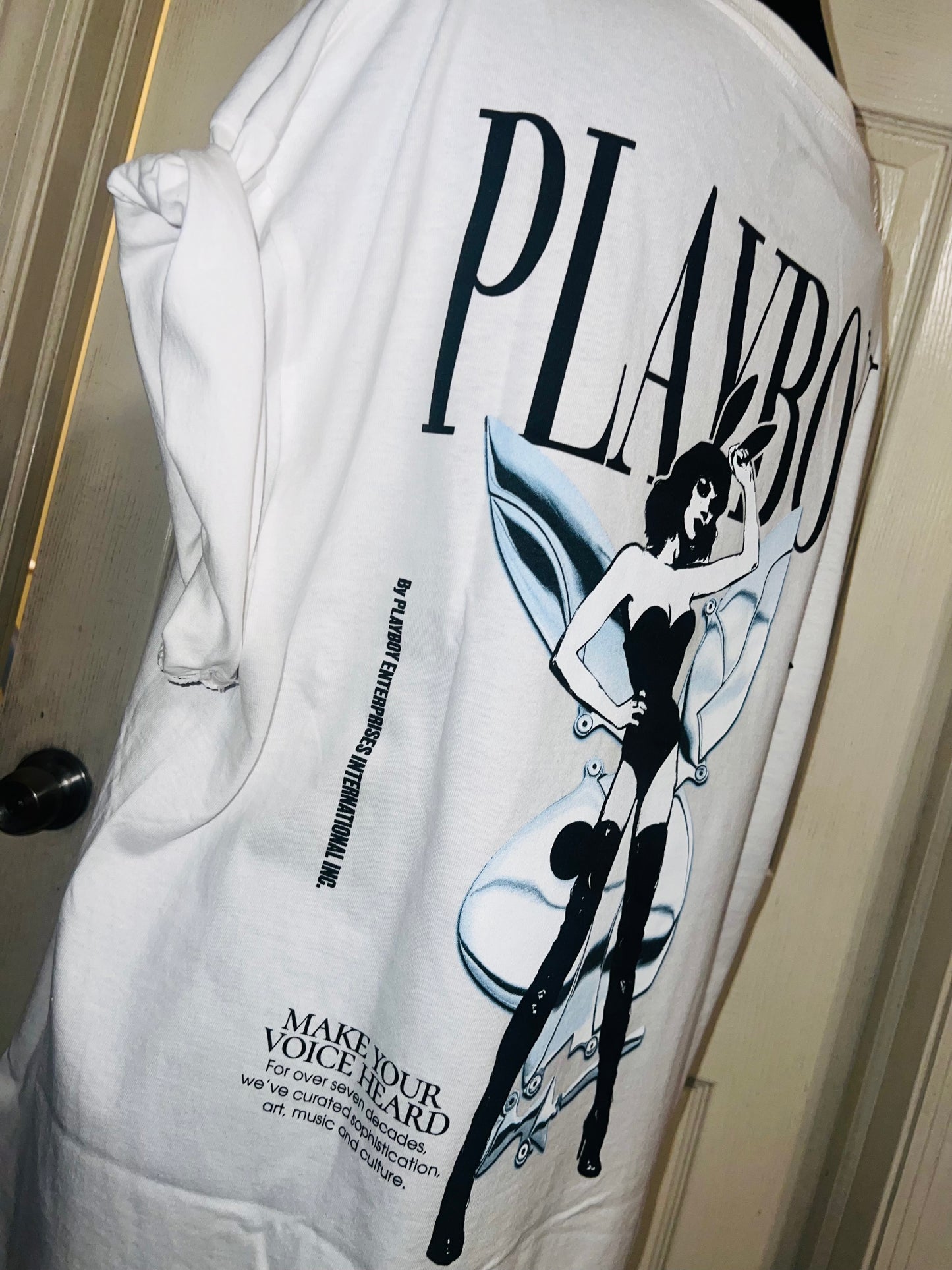 Playboy Double Sided Oversized Distressed Tee