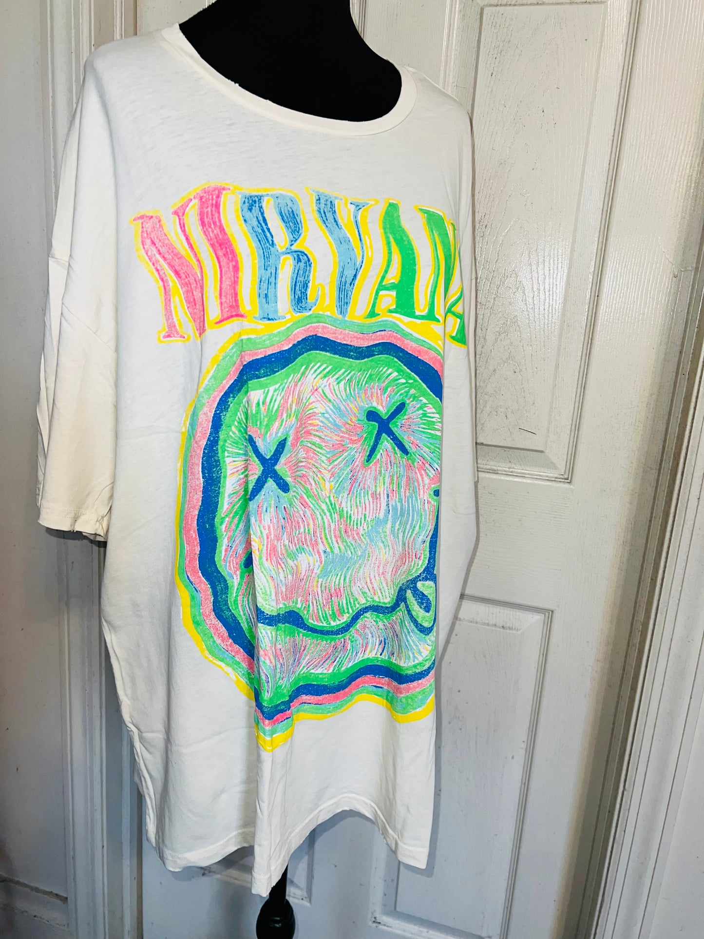 Nirvana Oversized Distressed Tee