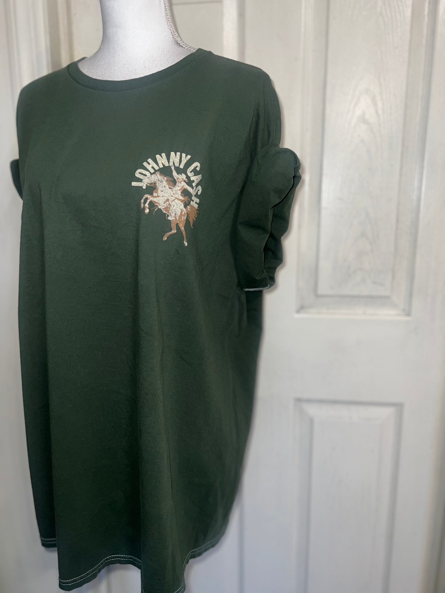 Johnny Cash Double Sided Oversized Diatressed Tee