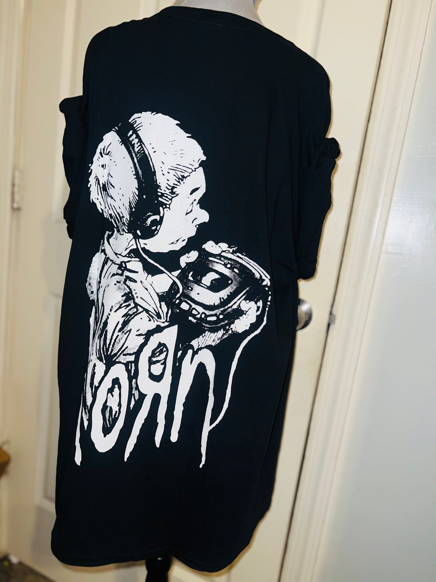 Korn Double Sided Oversized Distressed Tee