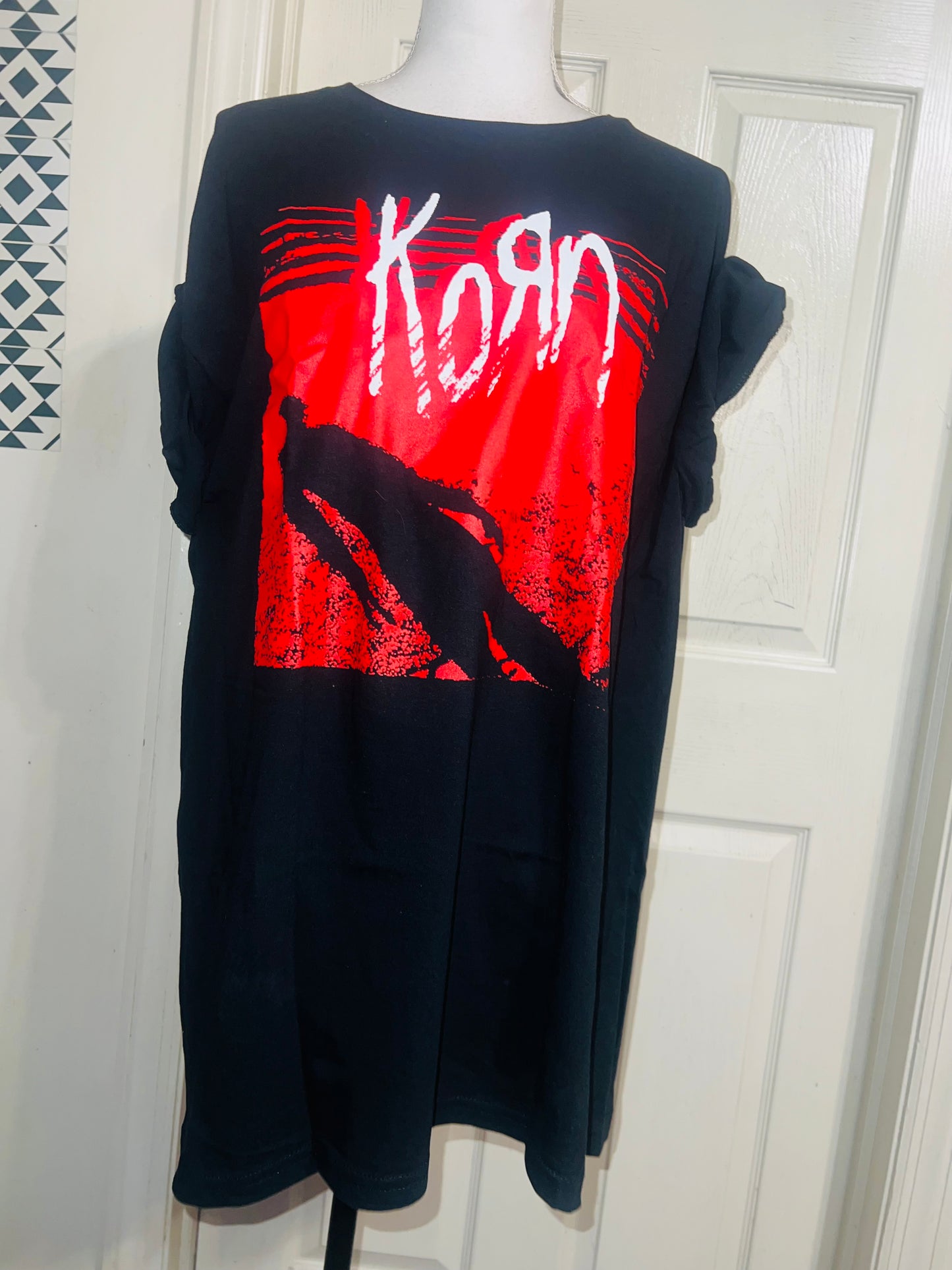 Korn Oversized Distressed Tee
