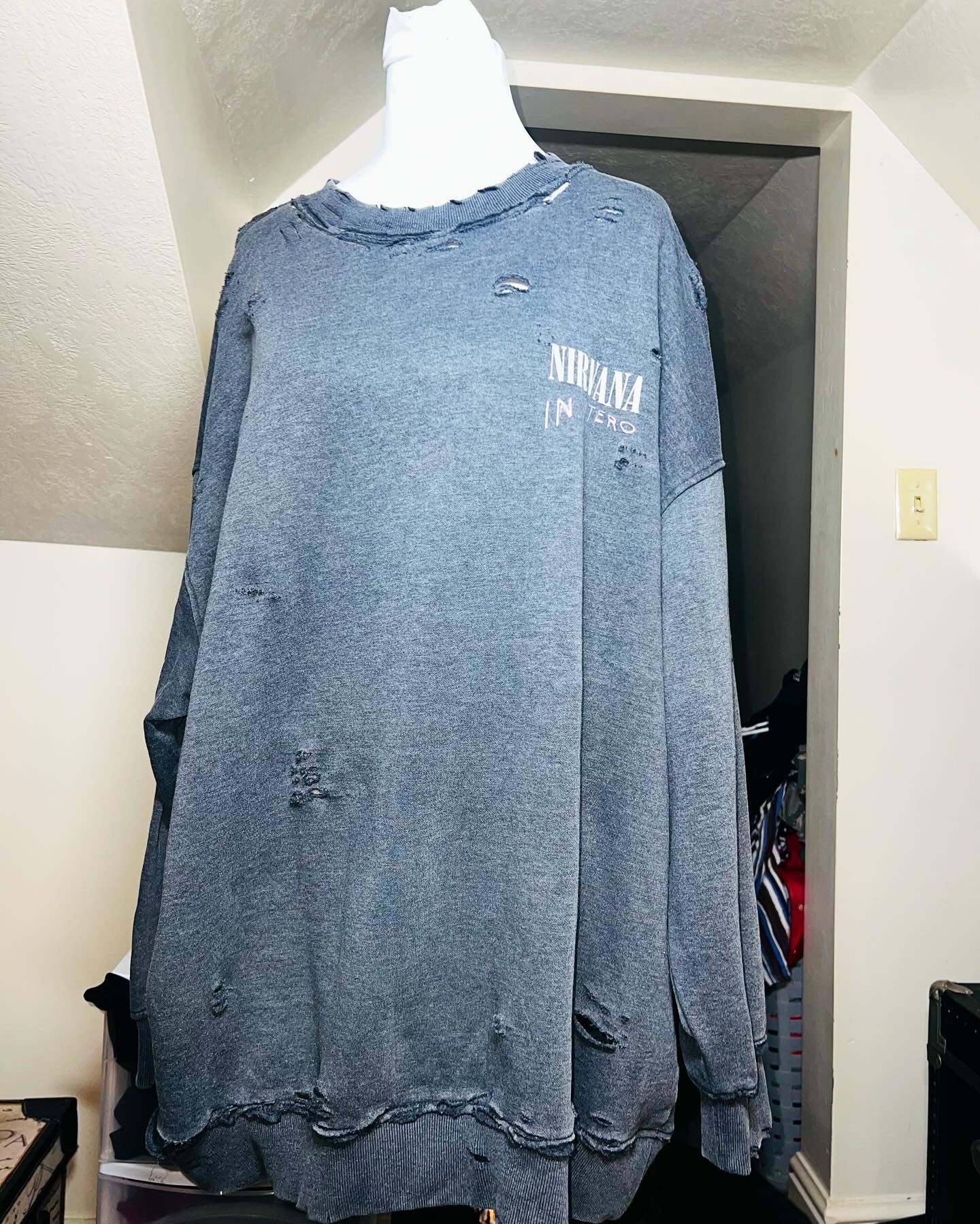 Nirvana Oversized Double Sided Sweatshirt