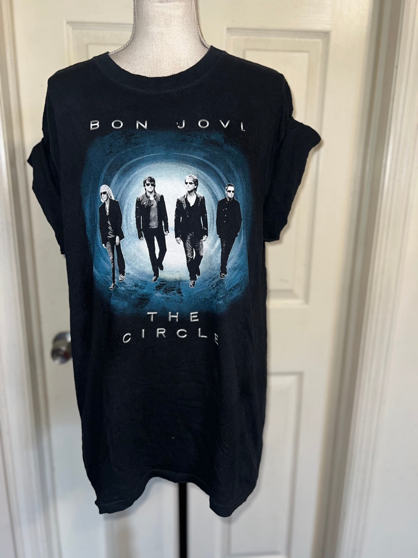 Bon Jovi Double Sided Oversized Distressed Tee