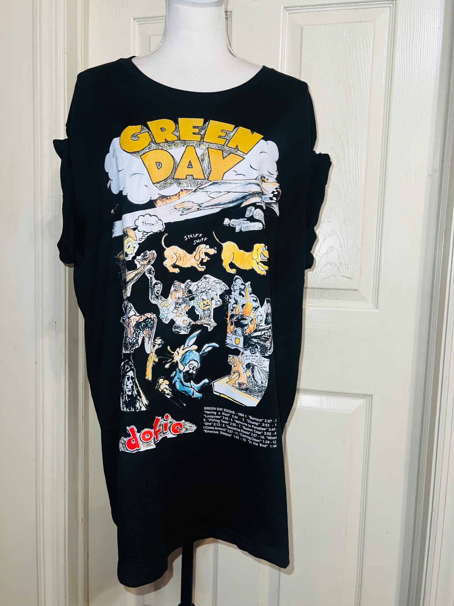 Green Day Oversized Distressed Tee