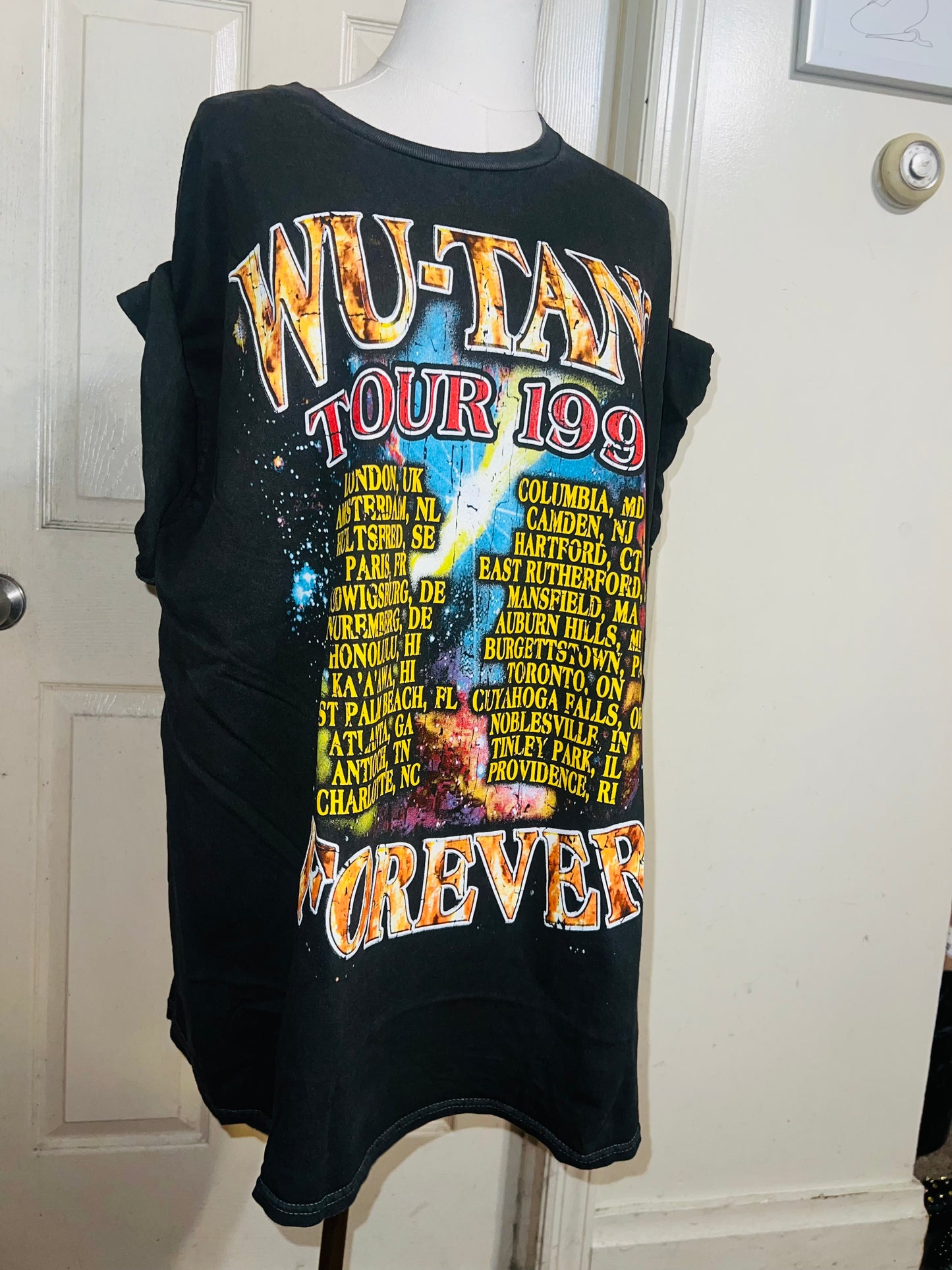 Wu-Tang Clan Tour Oversized Distressed Tee