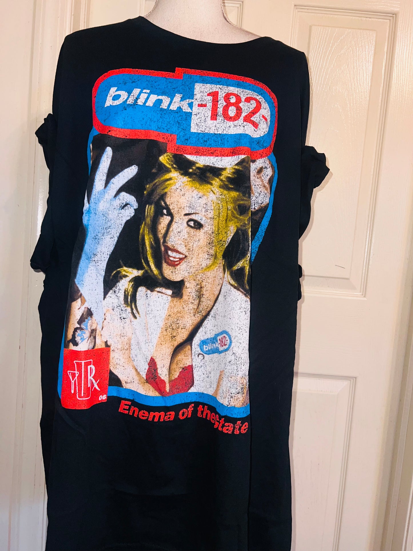 Blink 182 Double Sided Oversized Distressed Tee