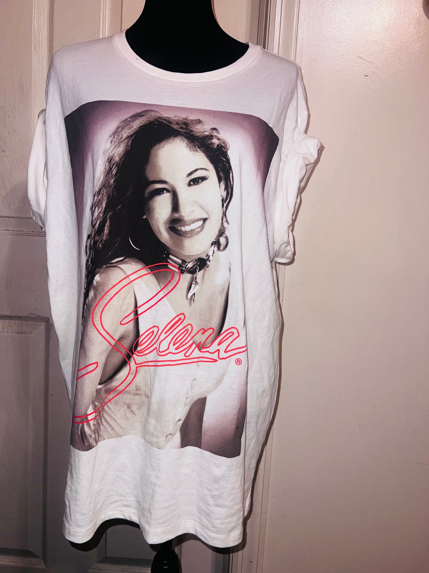 Selena Double Sided Oversized Distressed Tee
