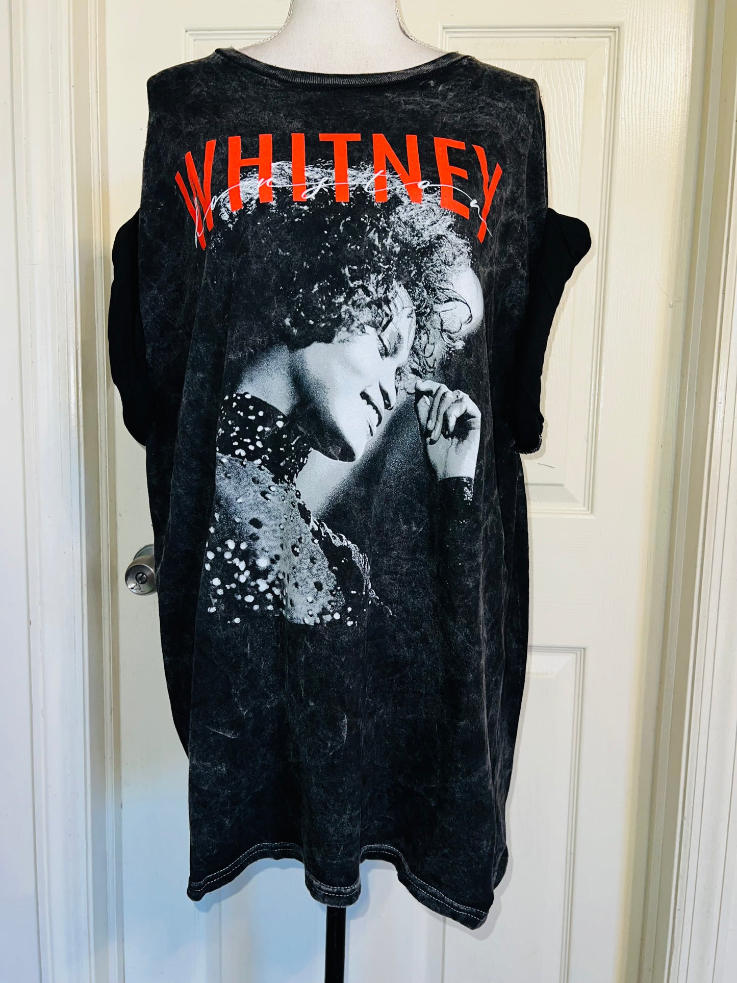 Whitney Houston Oversized Distressed Tee
