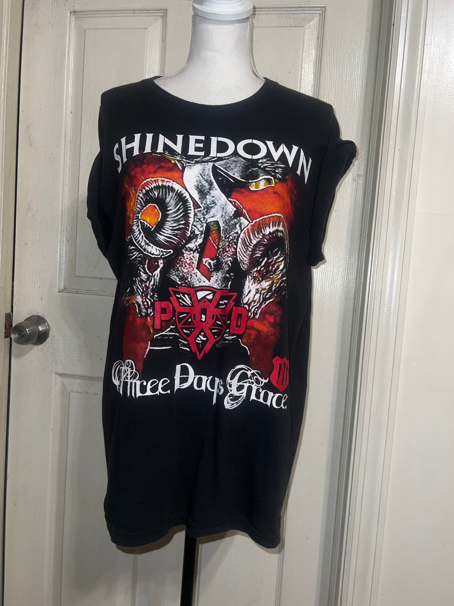 Vintage Shinedown/Three Days Grace Double Sided Oversized Tee