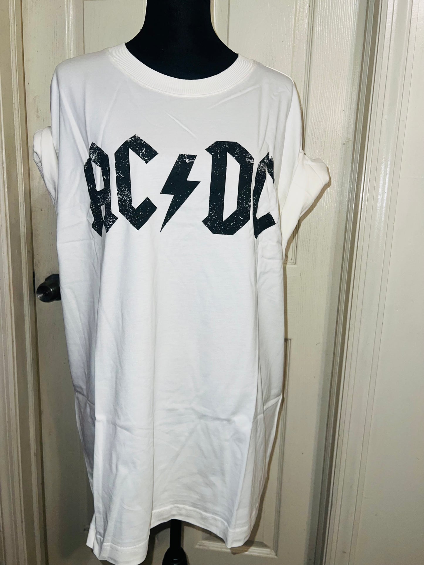 AC/DC Oversized Distressed Tee