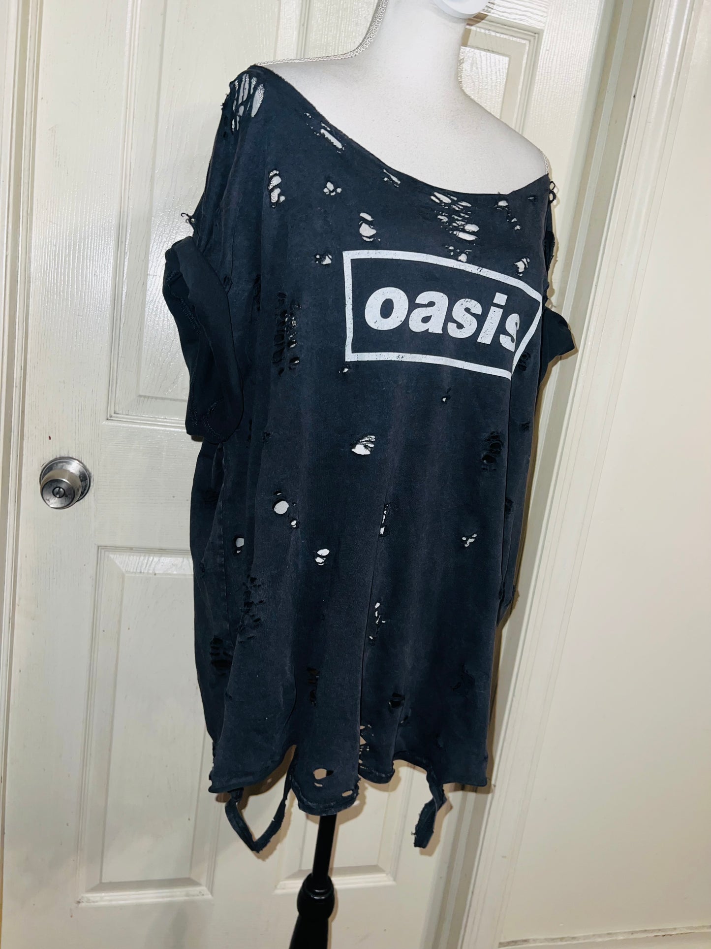 Oasis Double Sided Oversized Distressed Tee