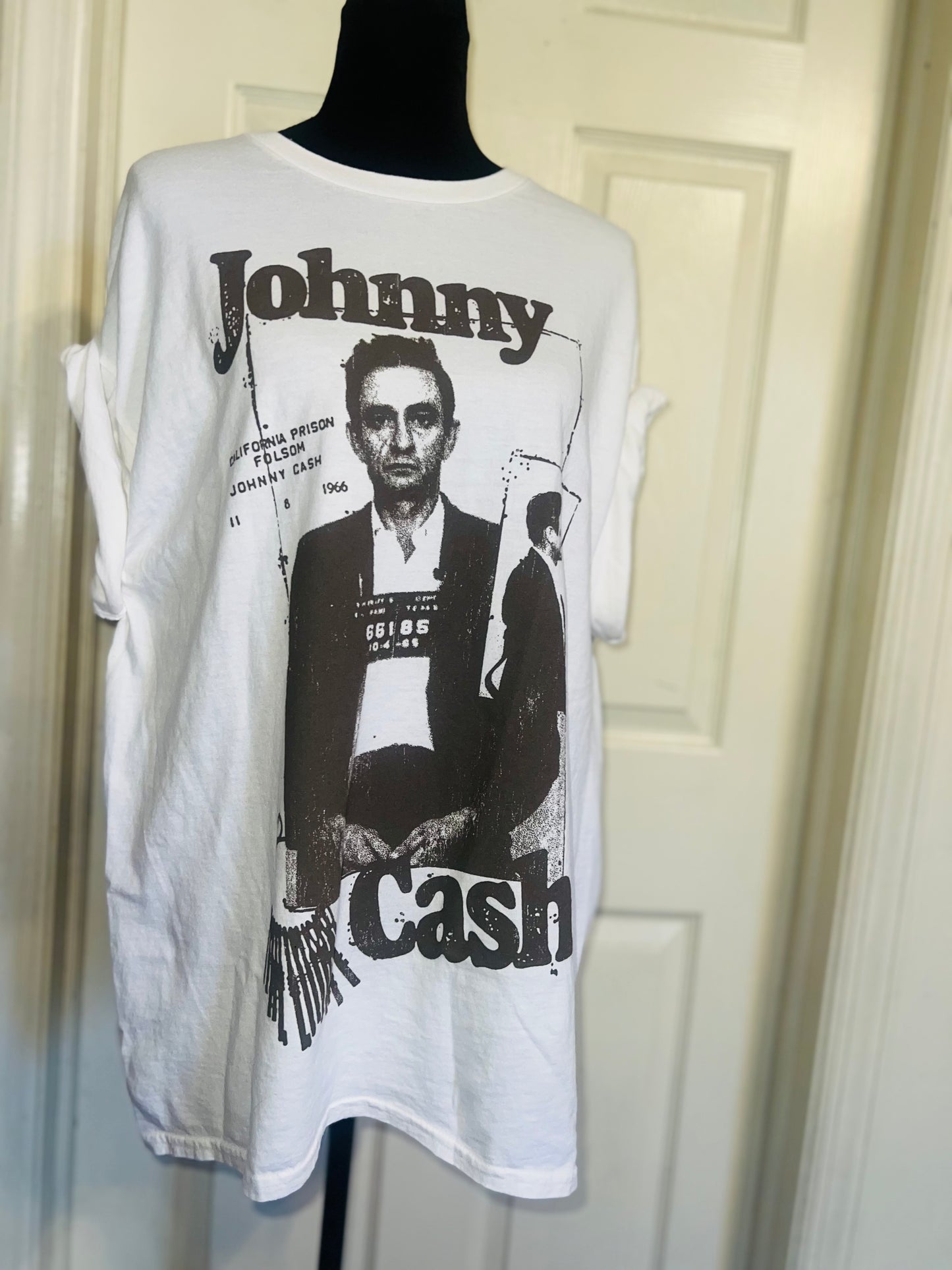 Johnny Cash Oversized Distressed Tee