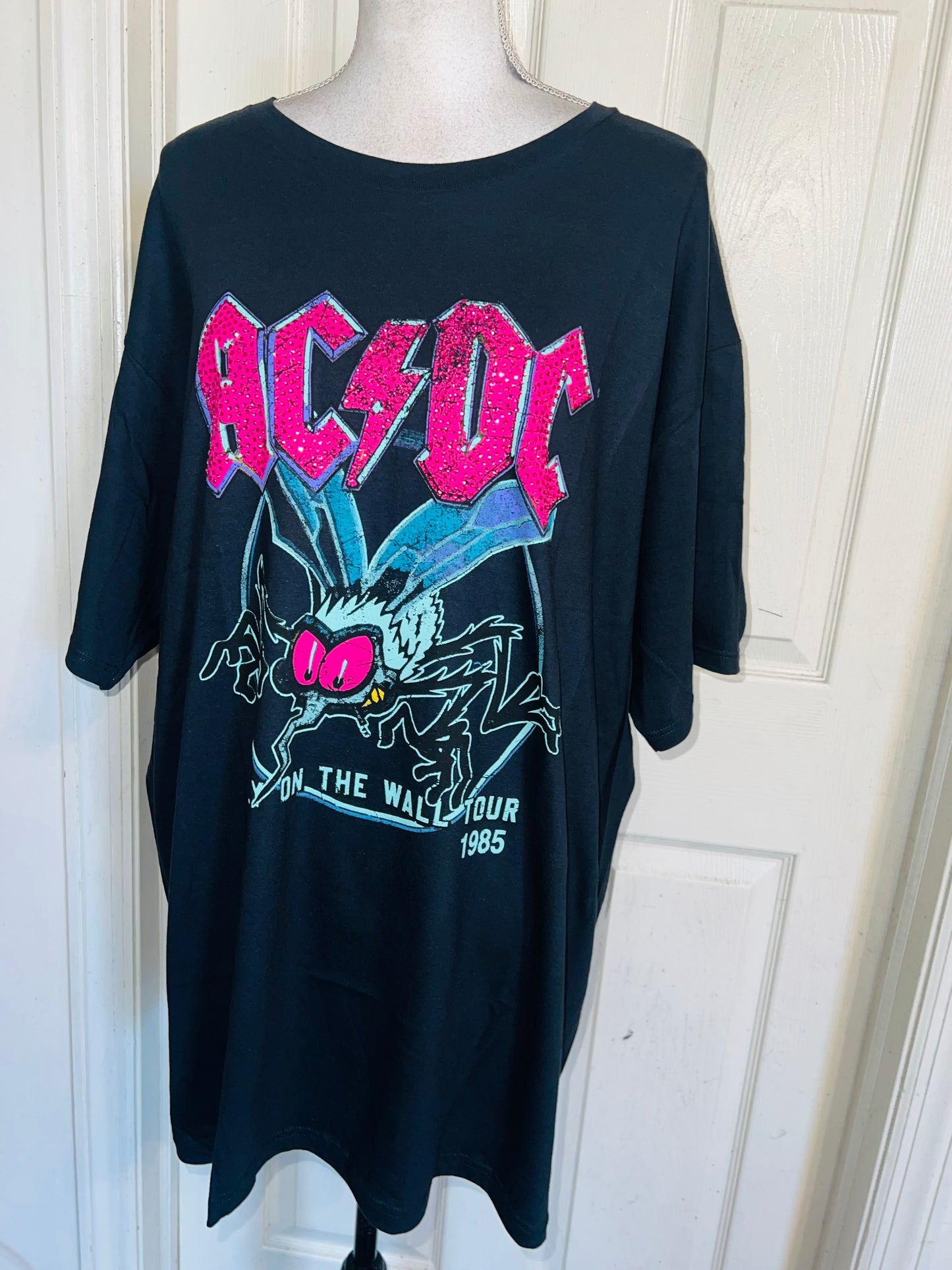 AC/DC Oversized Distressed Tee