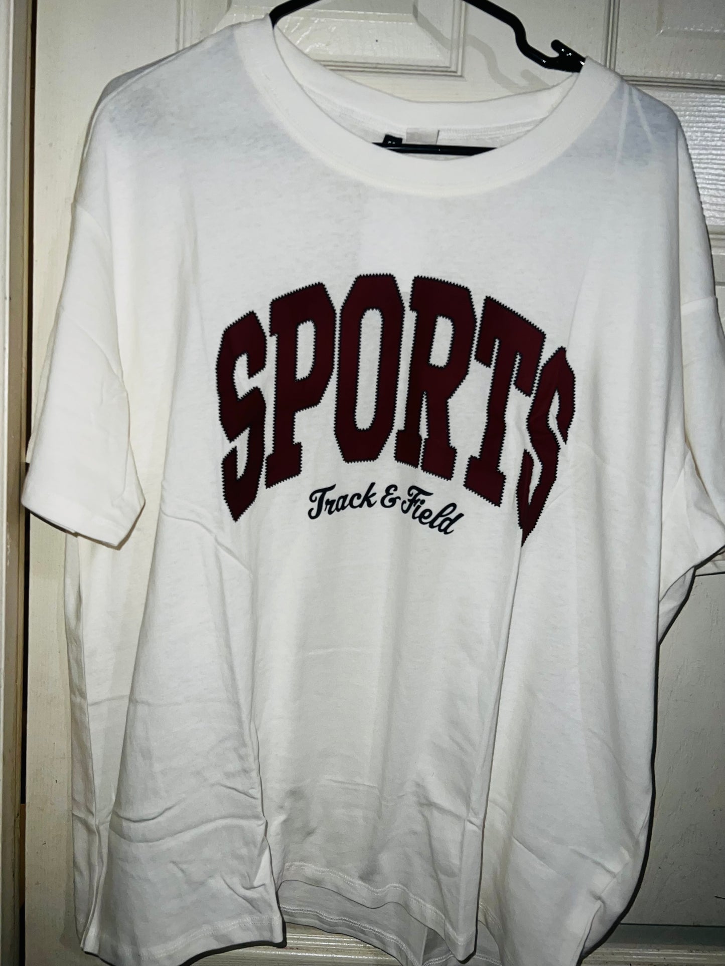 Sports Oversized Distressed Tee