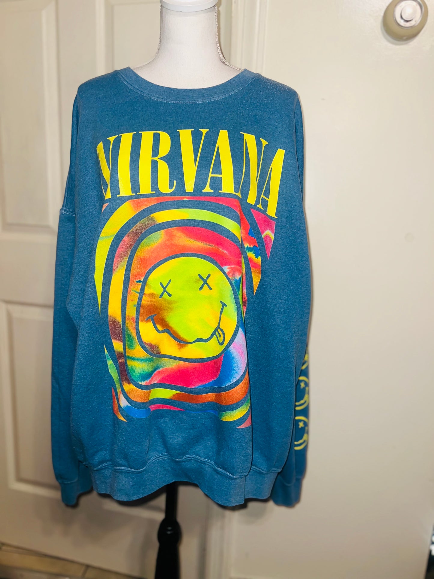 Nirvana Oversized Distressed Sweatshirt (Multi-Color Options)