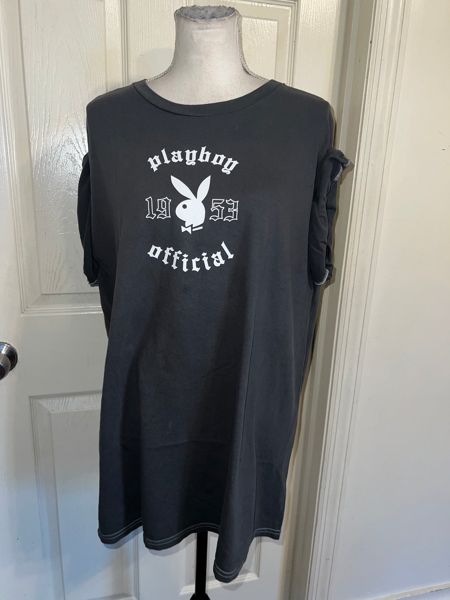 Playboy Double Sided Oversized Distressed Tee