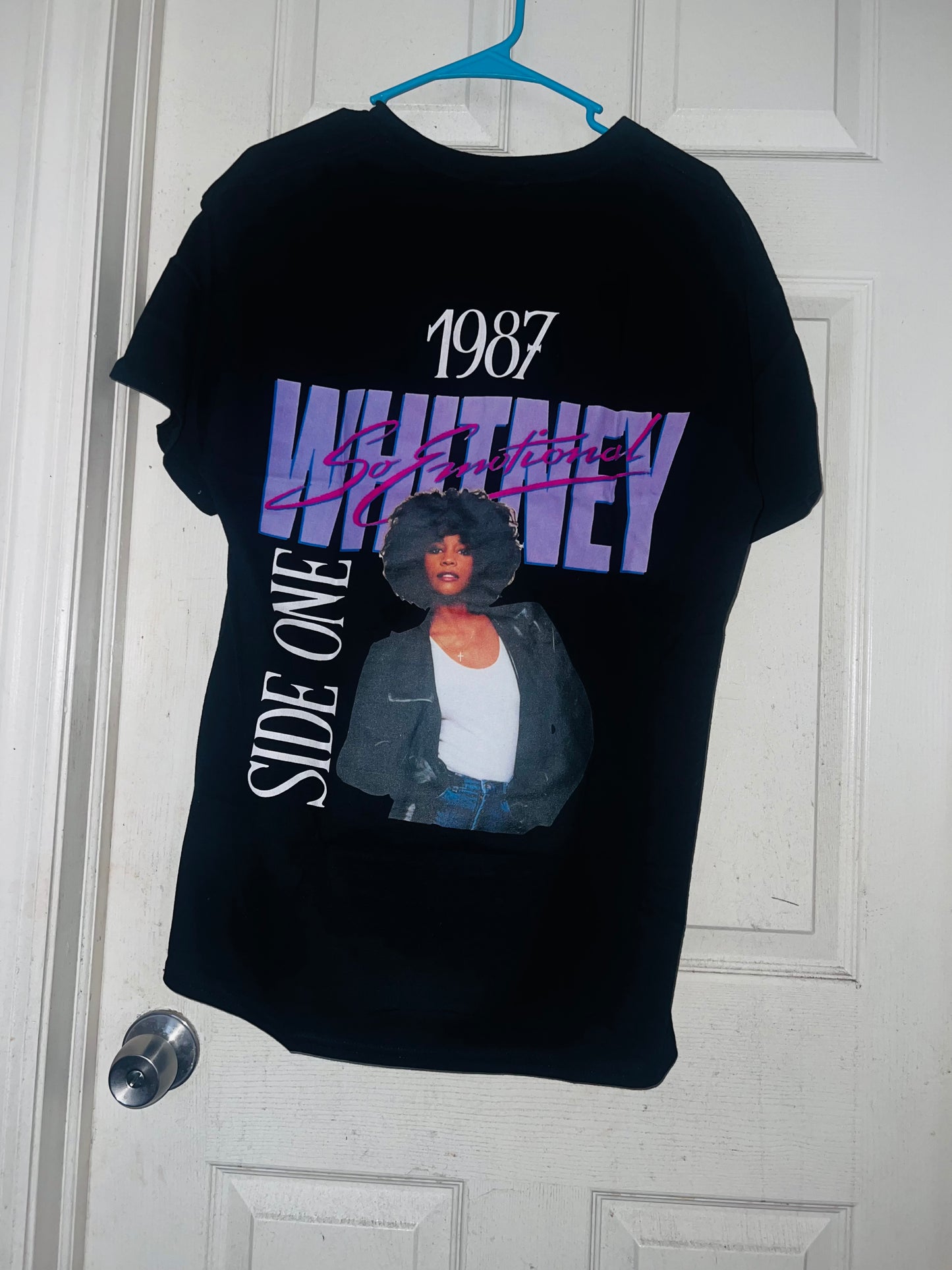 Whitney Houston Double Sided Oversized Distressed Tee