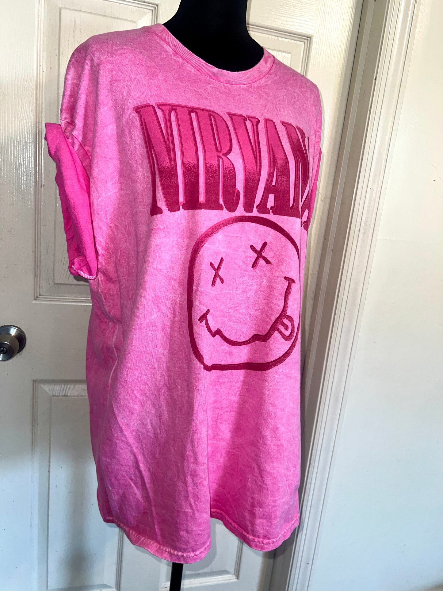 Nirvana Oversized Distressed Tee