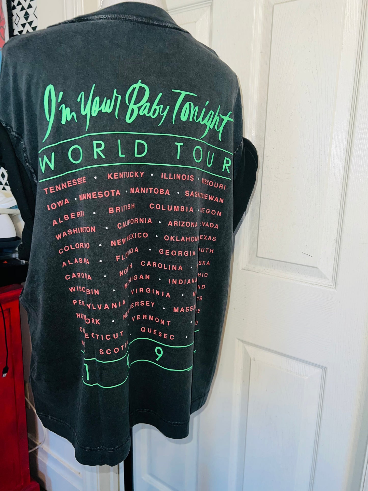 Whitney Houston Double Sided Oversized Distressed Tee