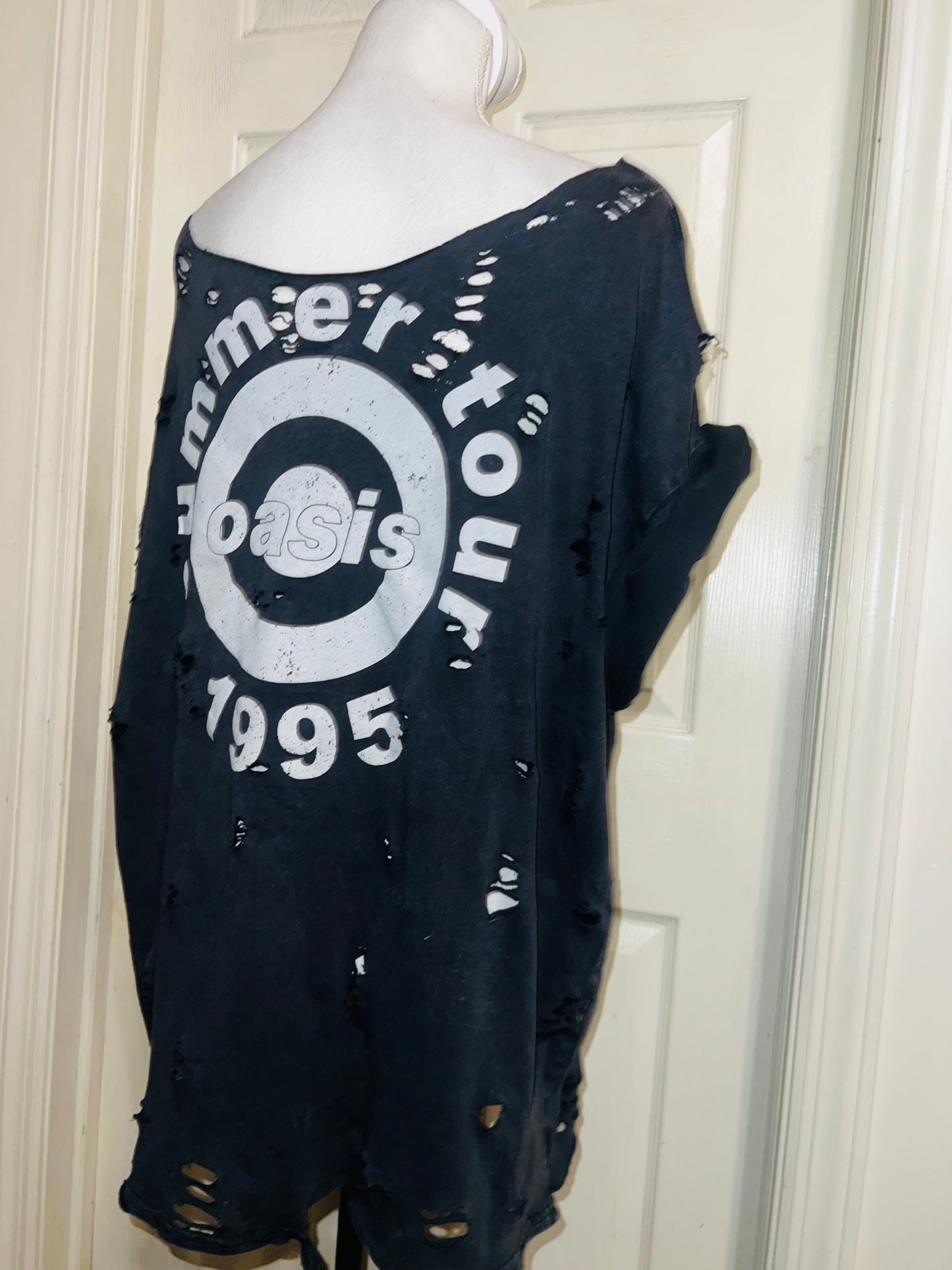 Oasis Double Sided Oversized Distressed Tee