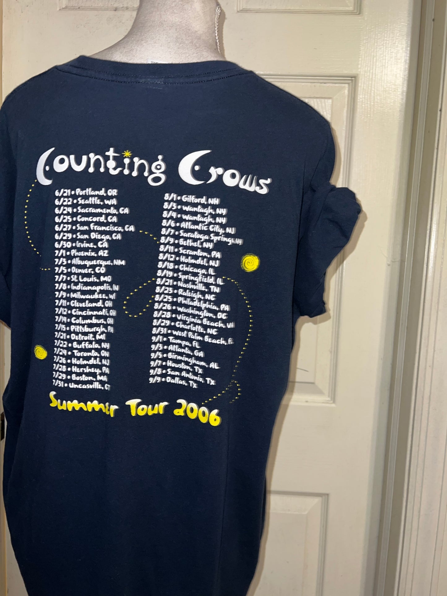 Counting Crows Double Sided Oversized Distressed Tee