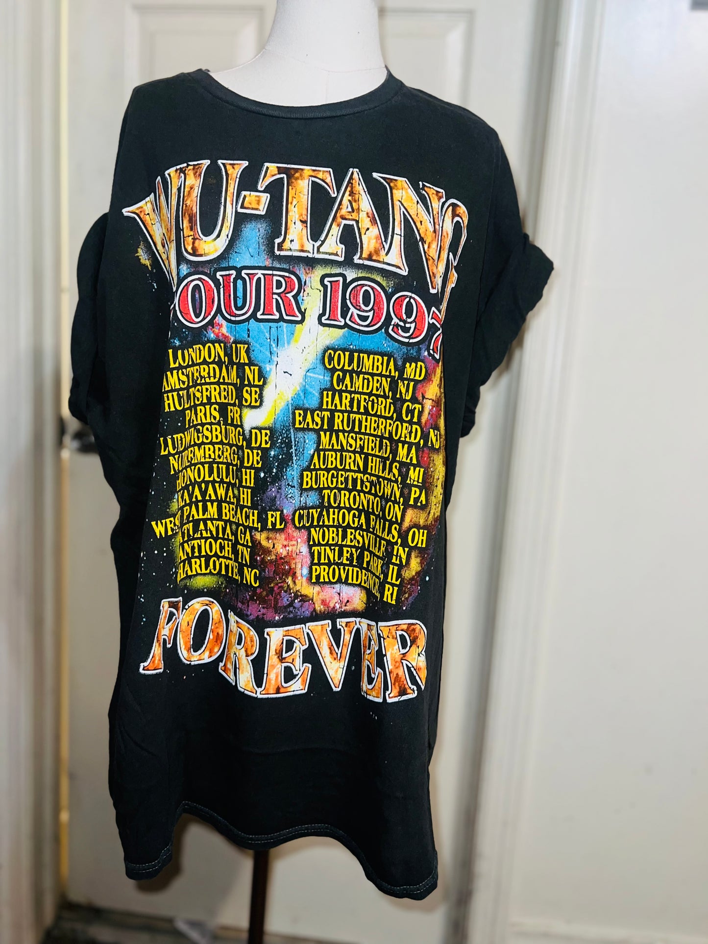 Wu-Tang Clan Tour Oversized Distressed Tee