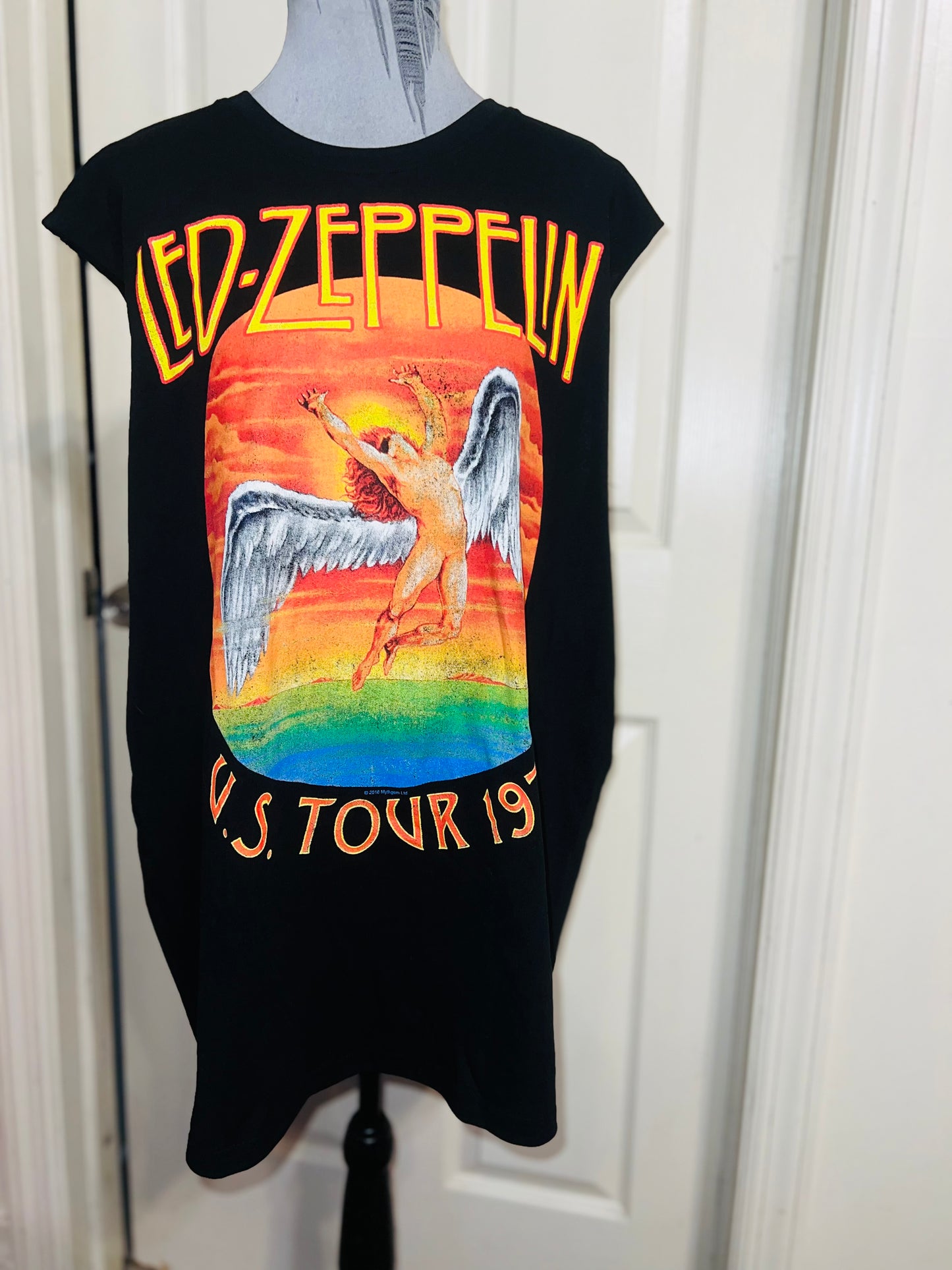 Led Zeppelin Oversized Distressed Muscle Tank/Dress